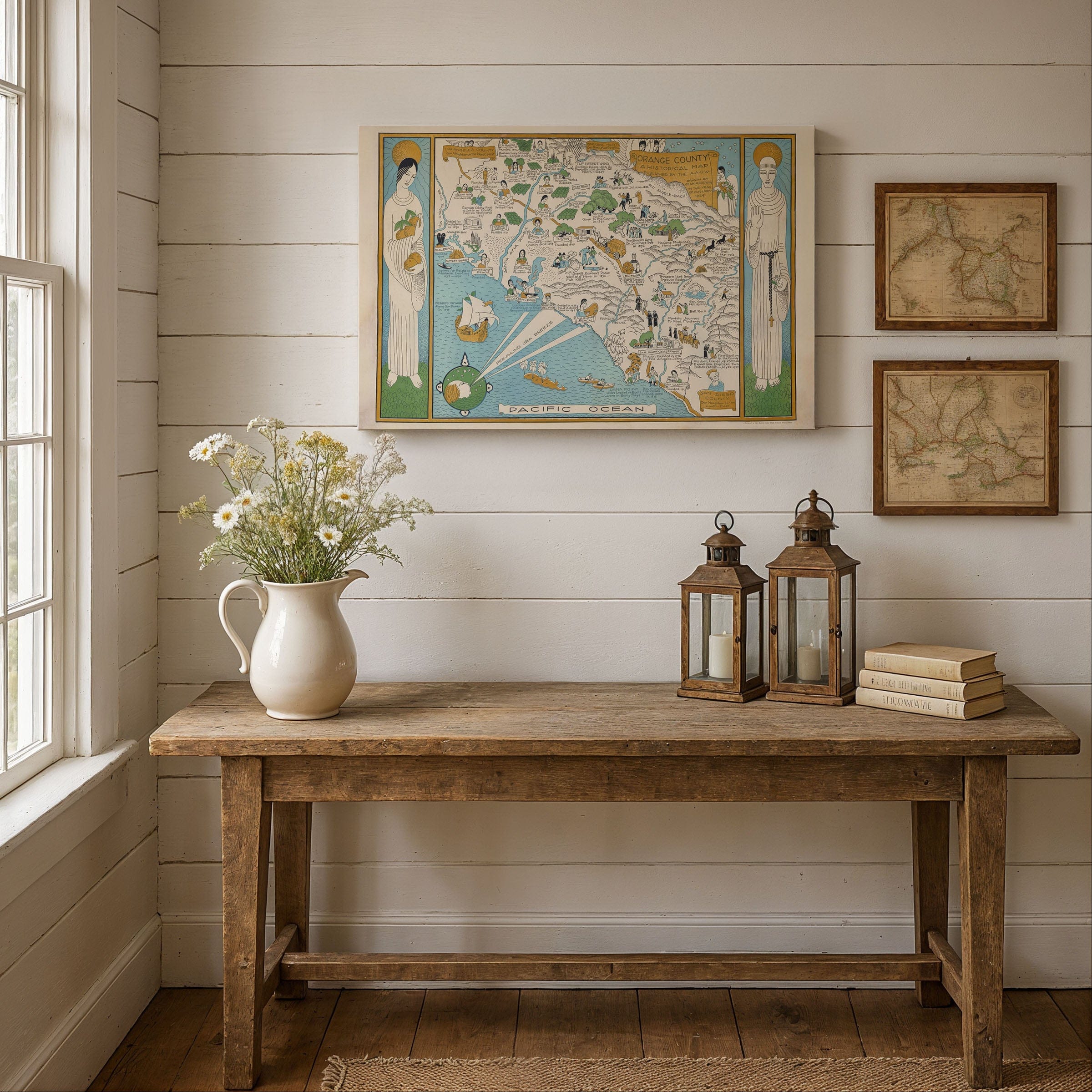 Orange County, California Map 1929 - Archive Prints