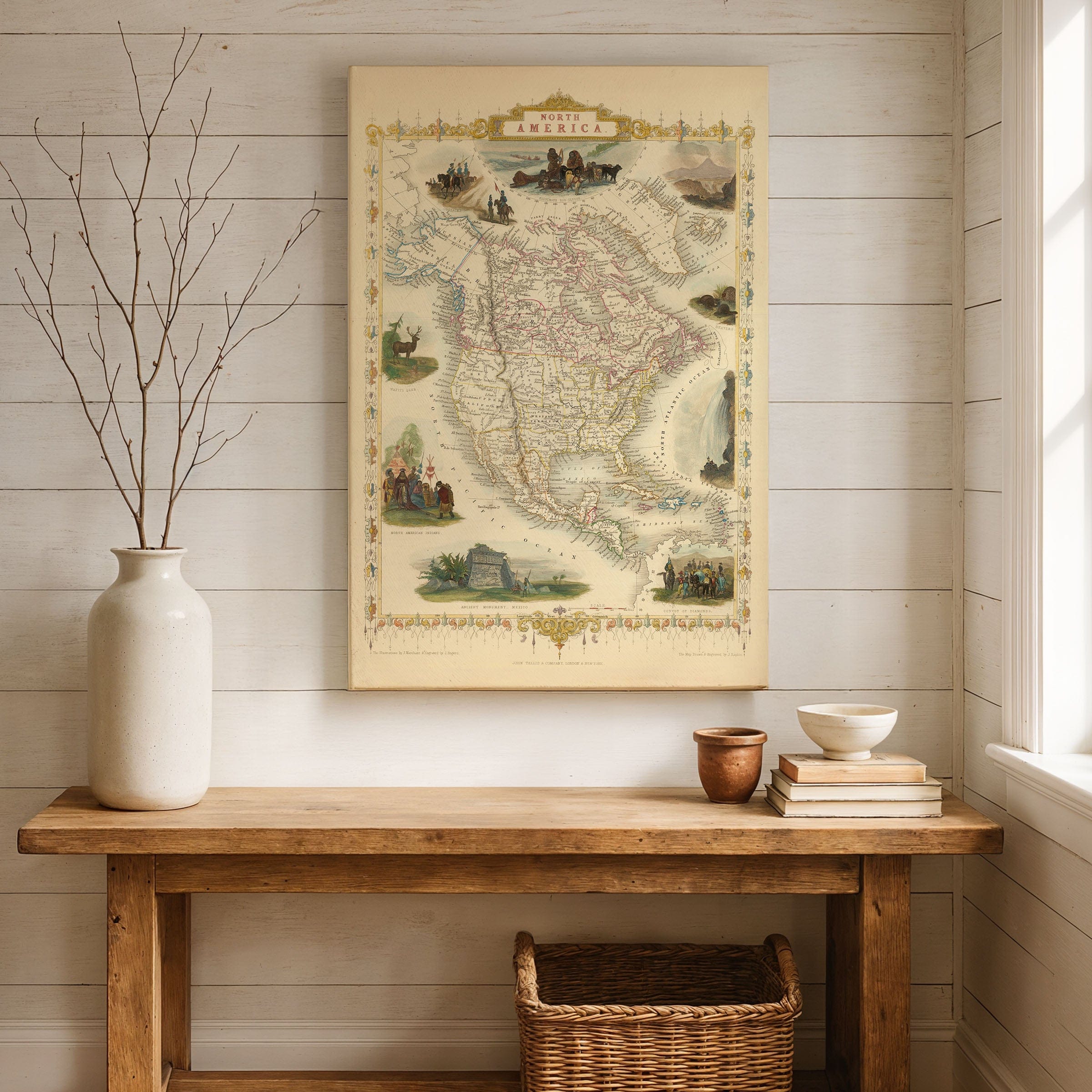 North America Map 1851 - Archive Prints