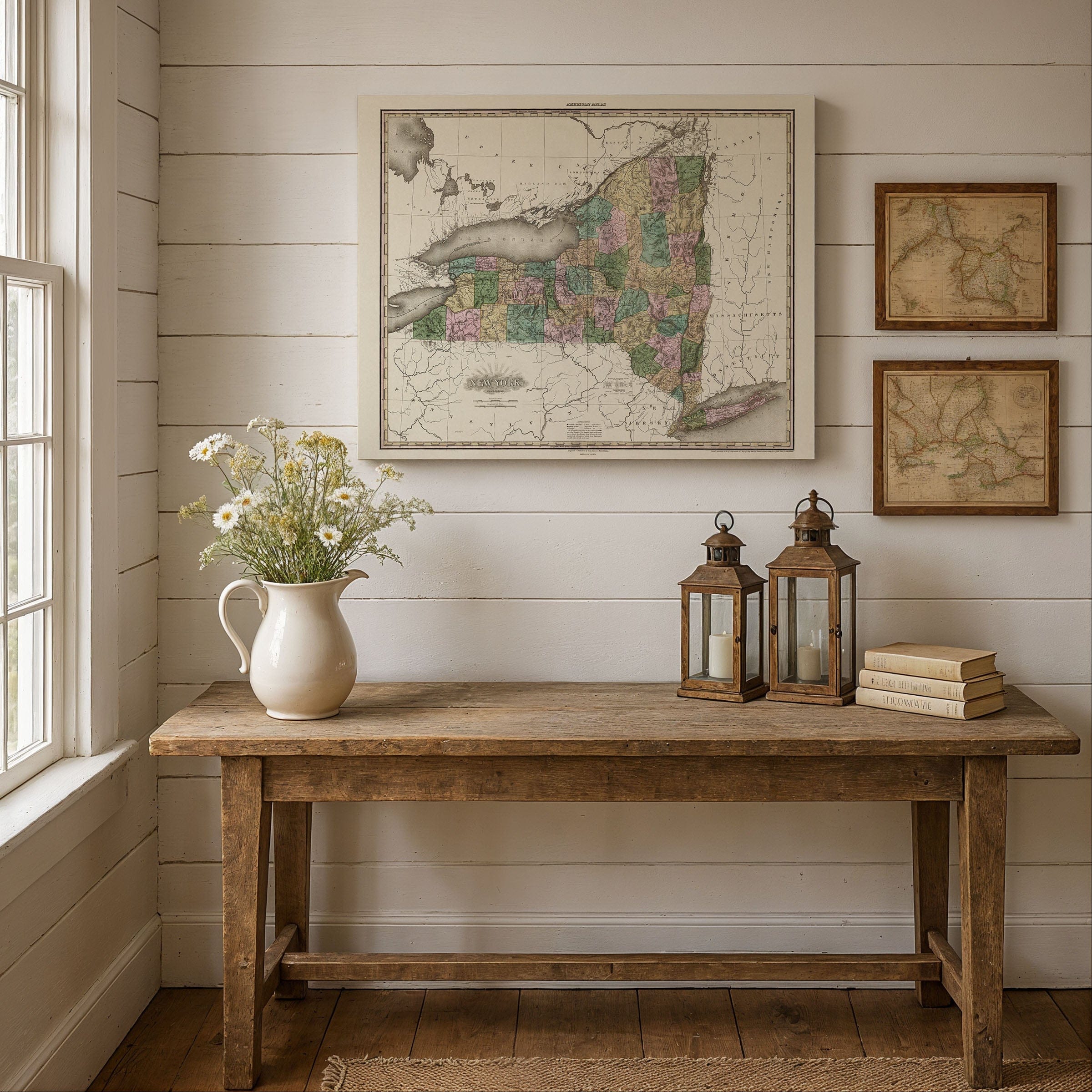 Vintage New York Map 1823 - Archive Prints