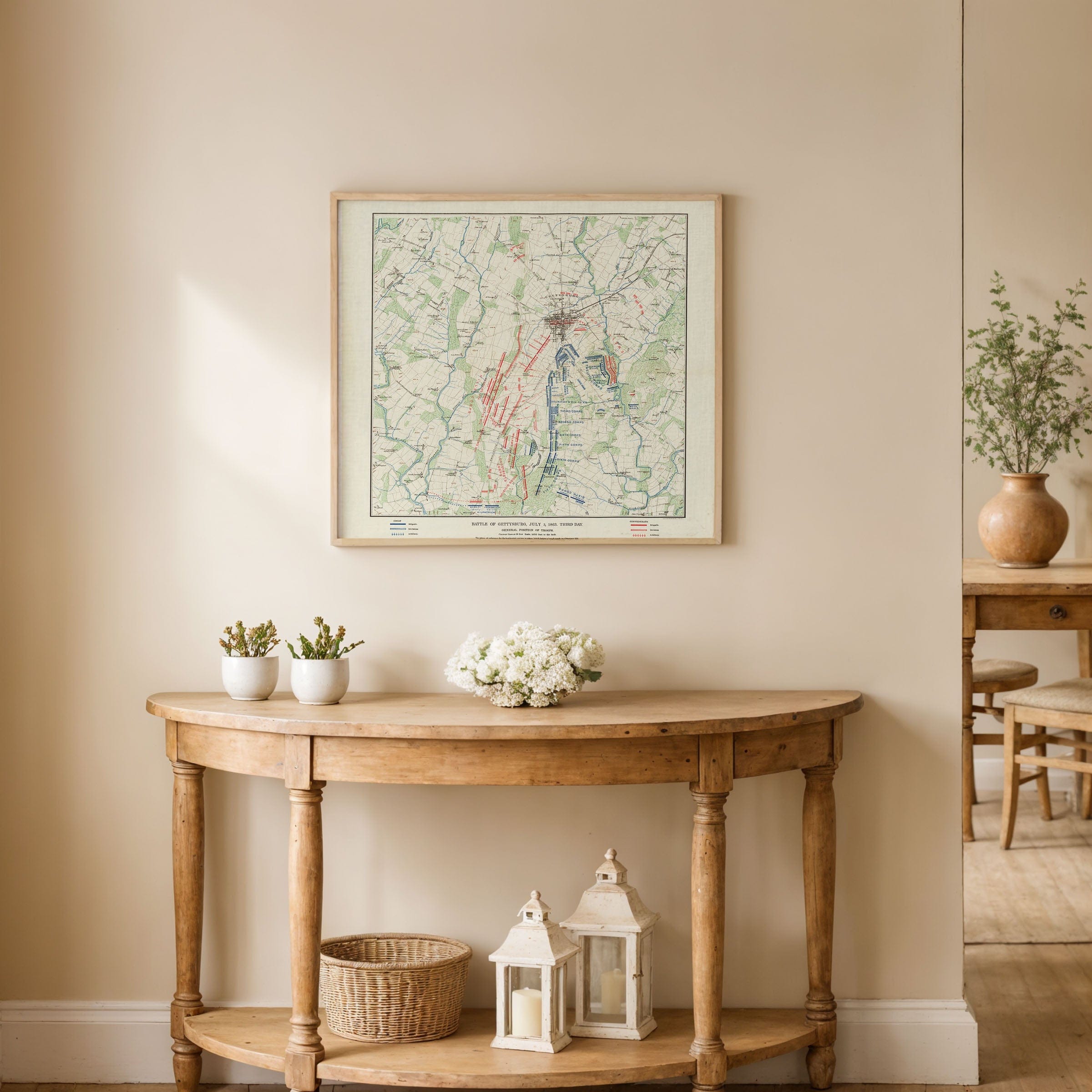 Gettysburg 1863 Map - Archive Prints