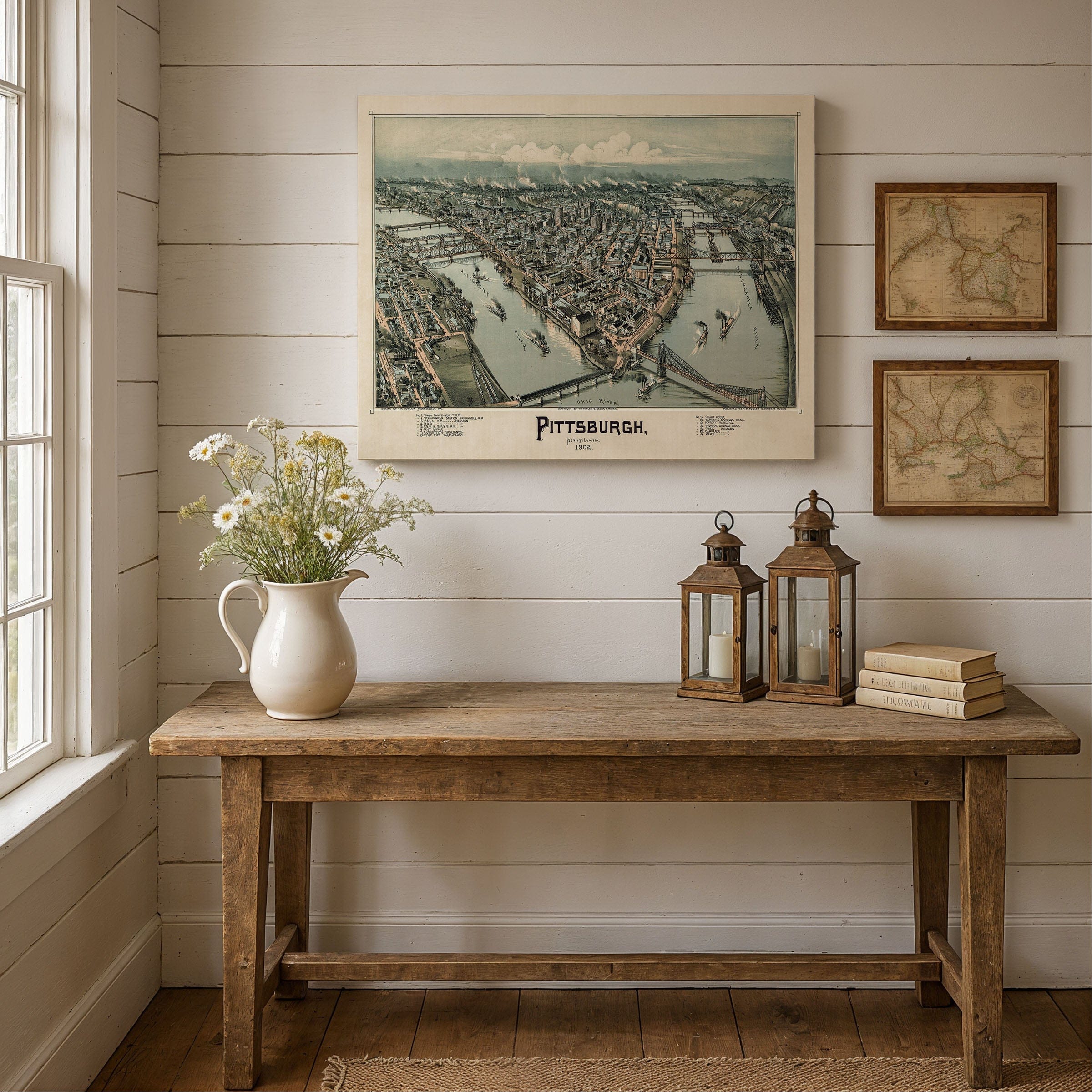 Pittsburgh, Pennsylvania Vintage Map 1902 - Steel City Survey