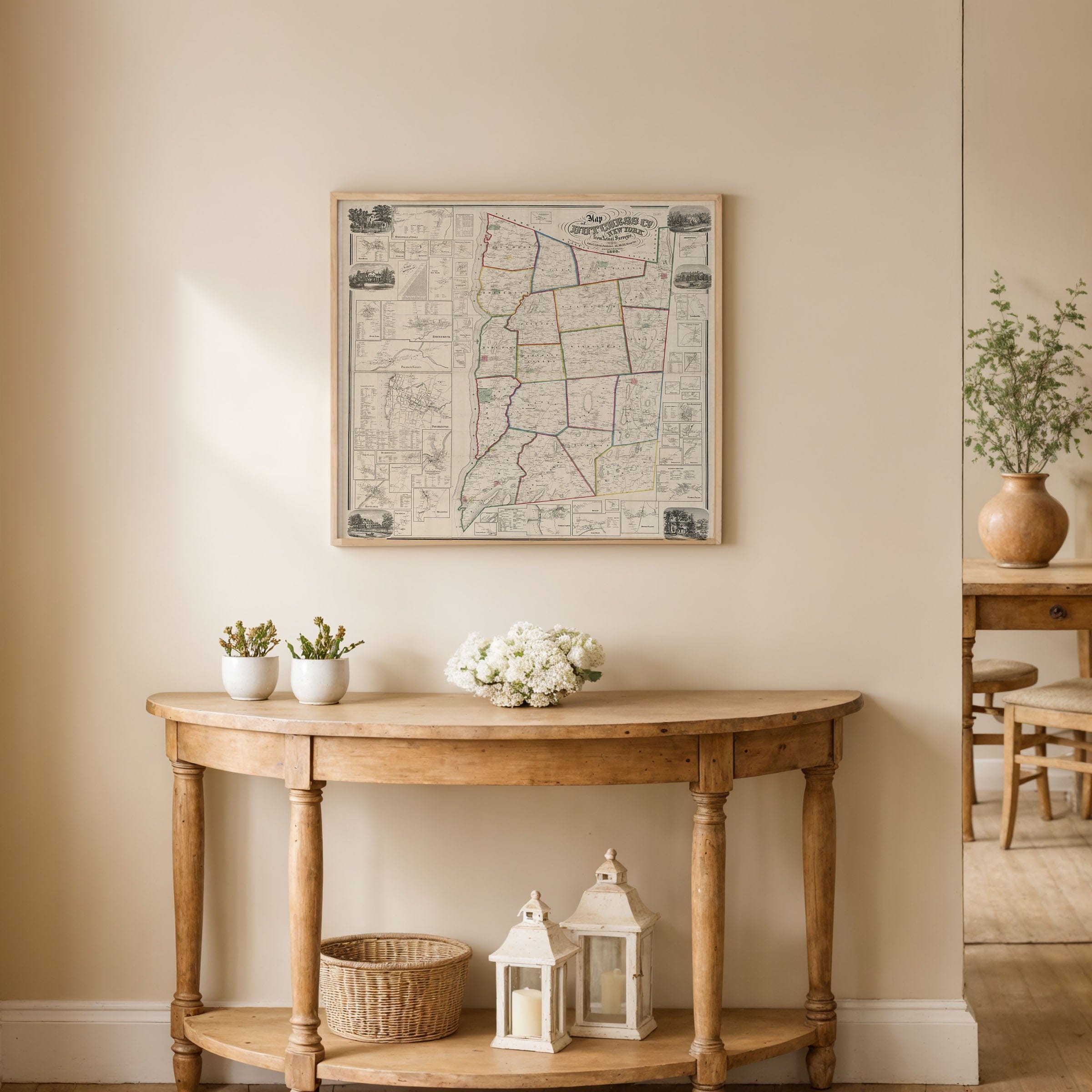 Dutchess County, New York Map 1858 - Archive Prints