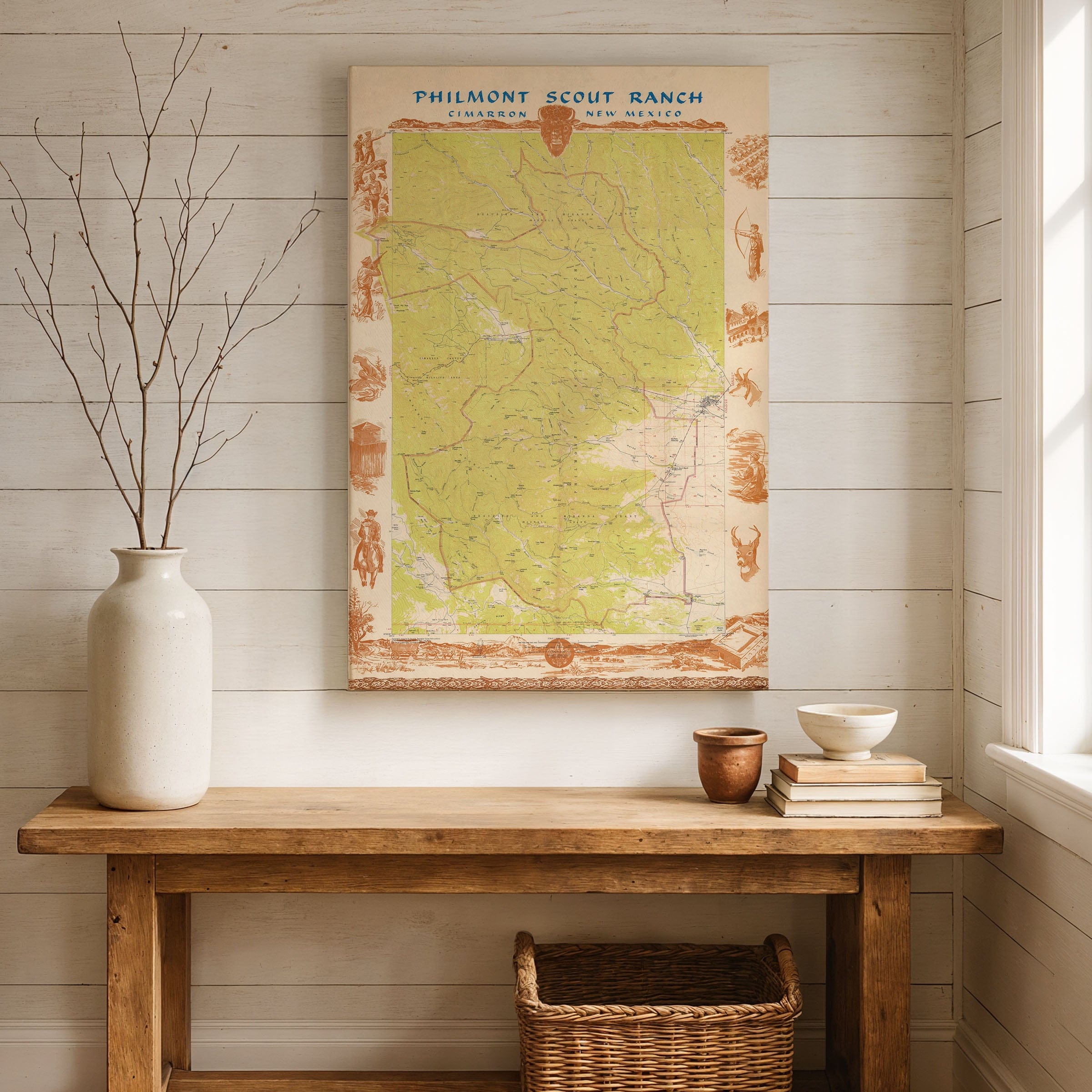 Philmont Scout Ranch Map c.1960 - Archive Prints