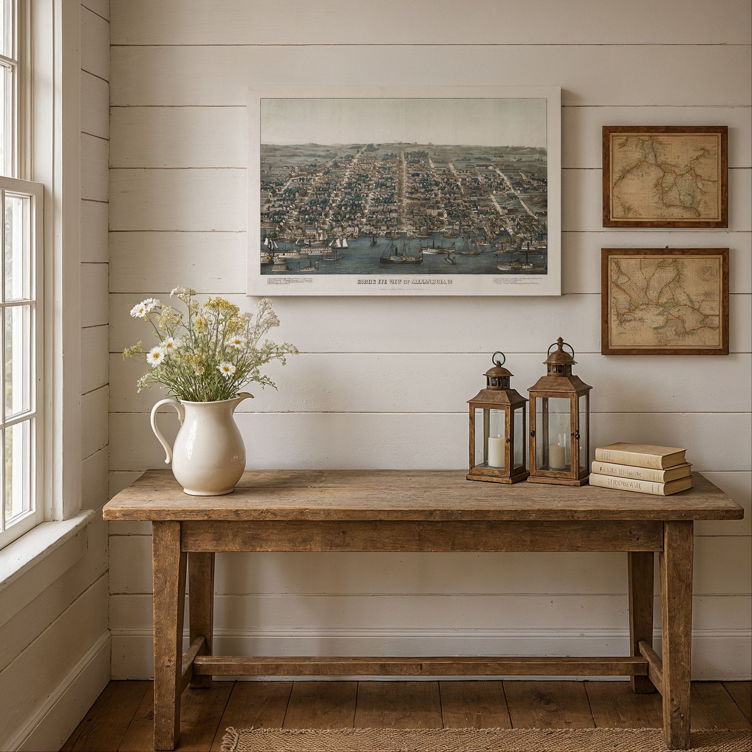 Alexandria, Virginia Map - 1863 Bird's Eye View