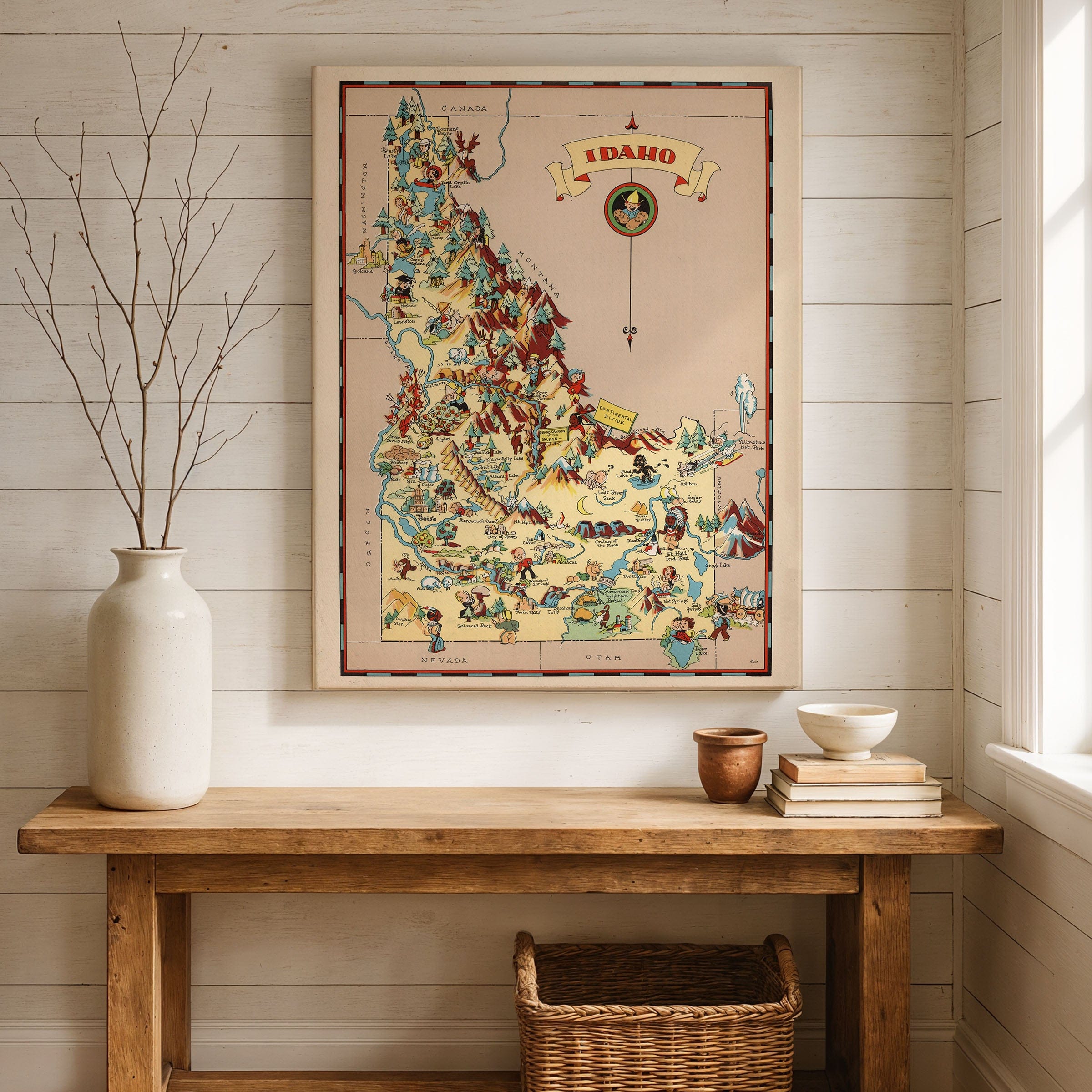 Idaho Map 1935 - Archive Prints