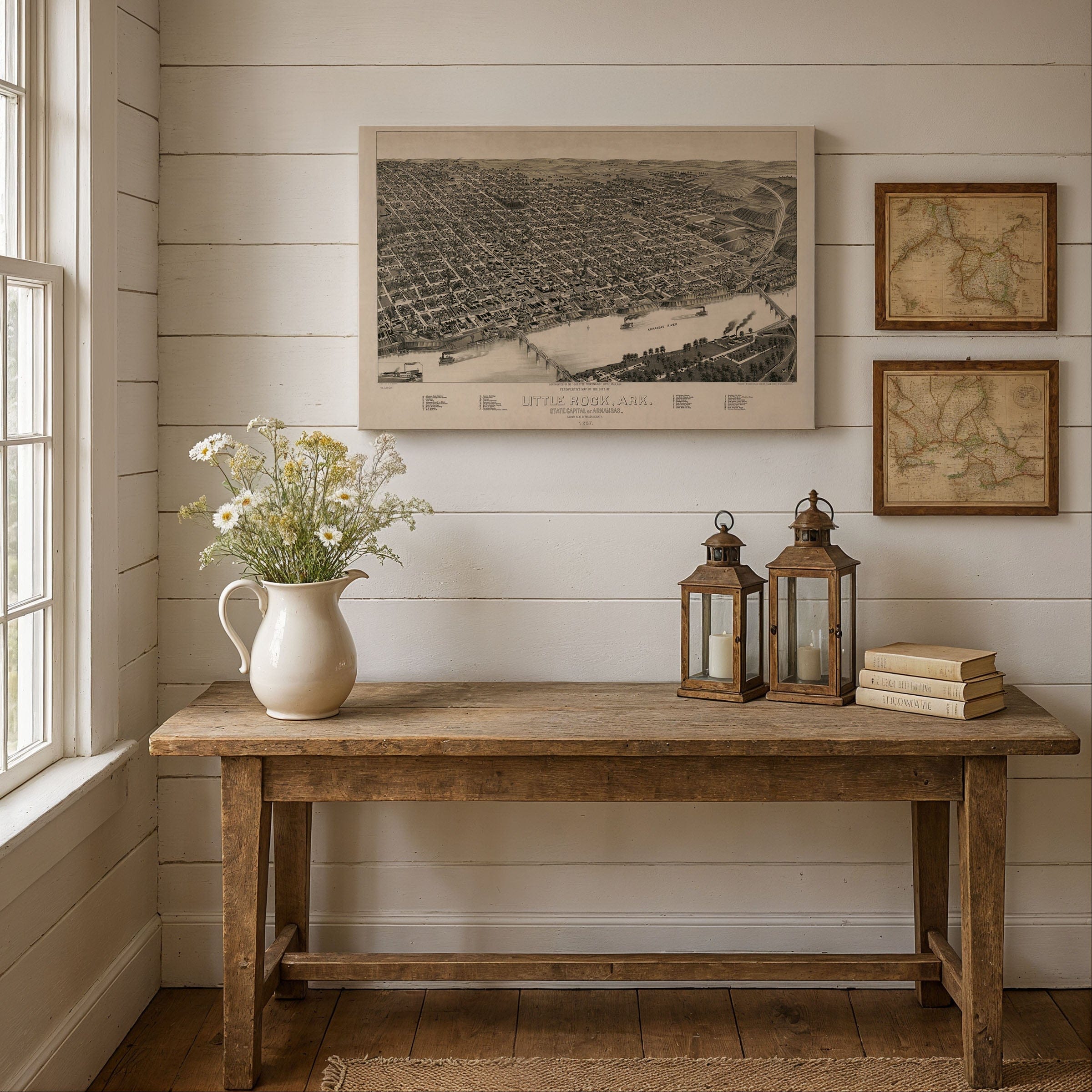 Little Rock, Arkansas Map 1887 - Archive Prints