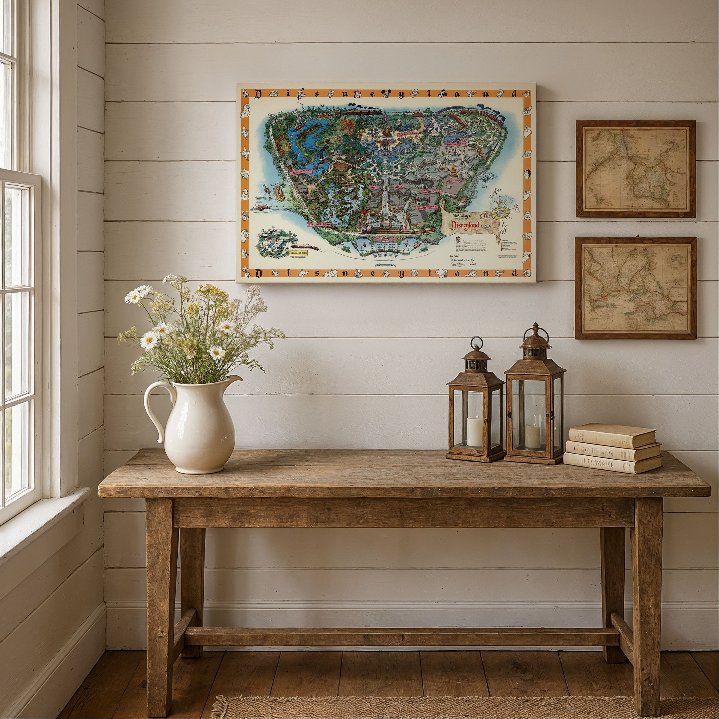 Disneyland Map 1958 - Vintage Original Park Guide Walt Disney Productions