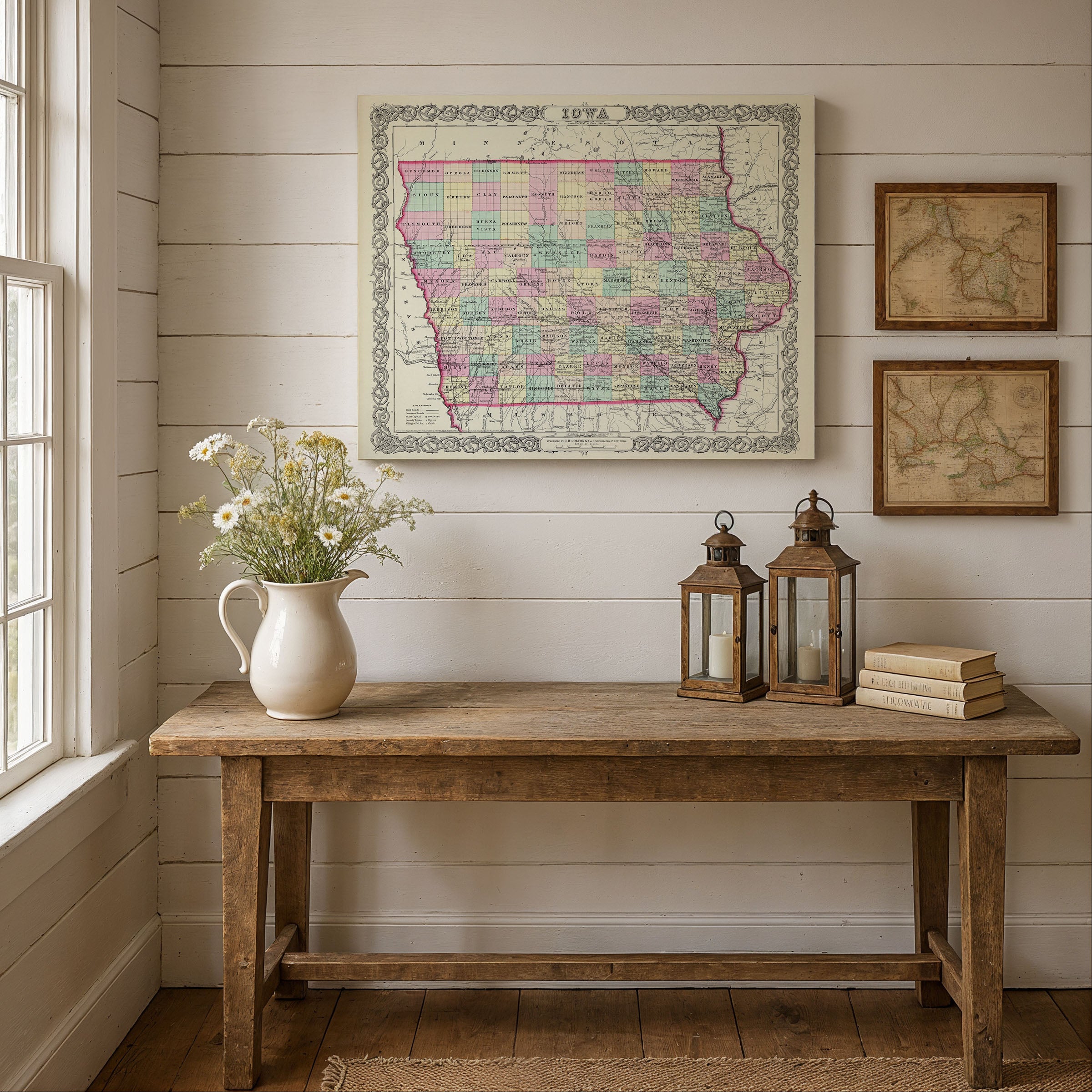 Iowa Map - Vintage State Map by Colton