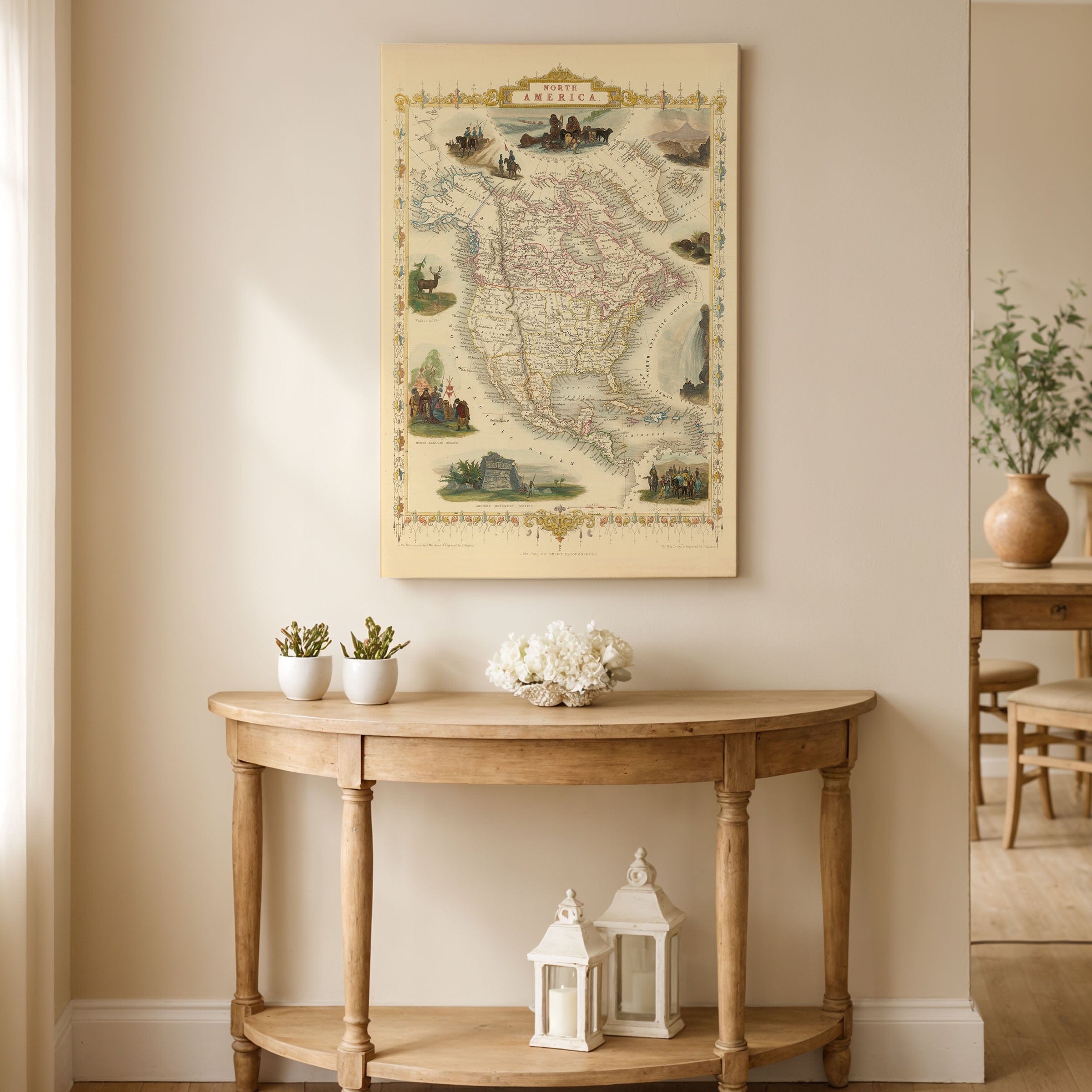 North America Map 1851 - Archive Prints