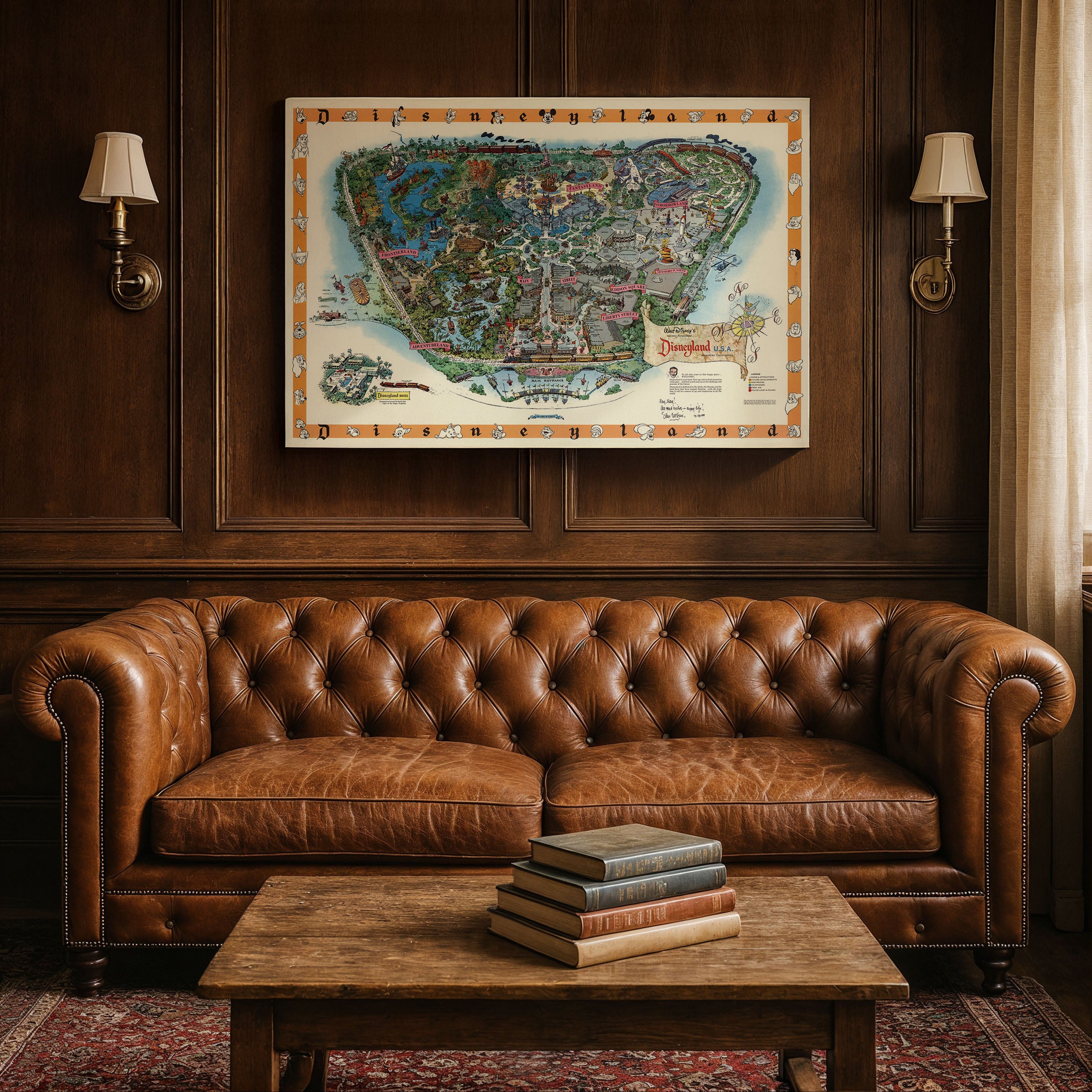 Disneyland Map 1958 - Vintage Original Park Guide Walt Disney Productions