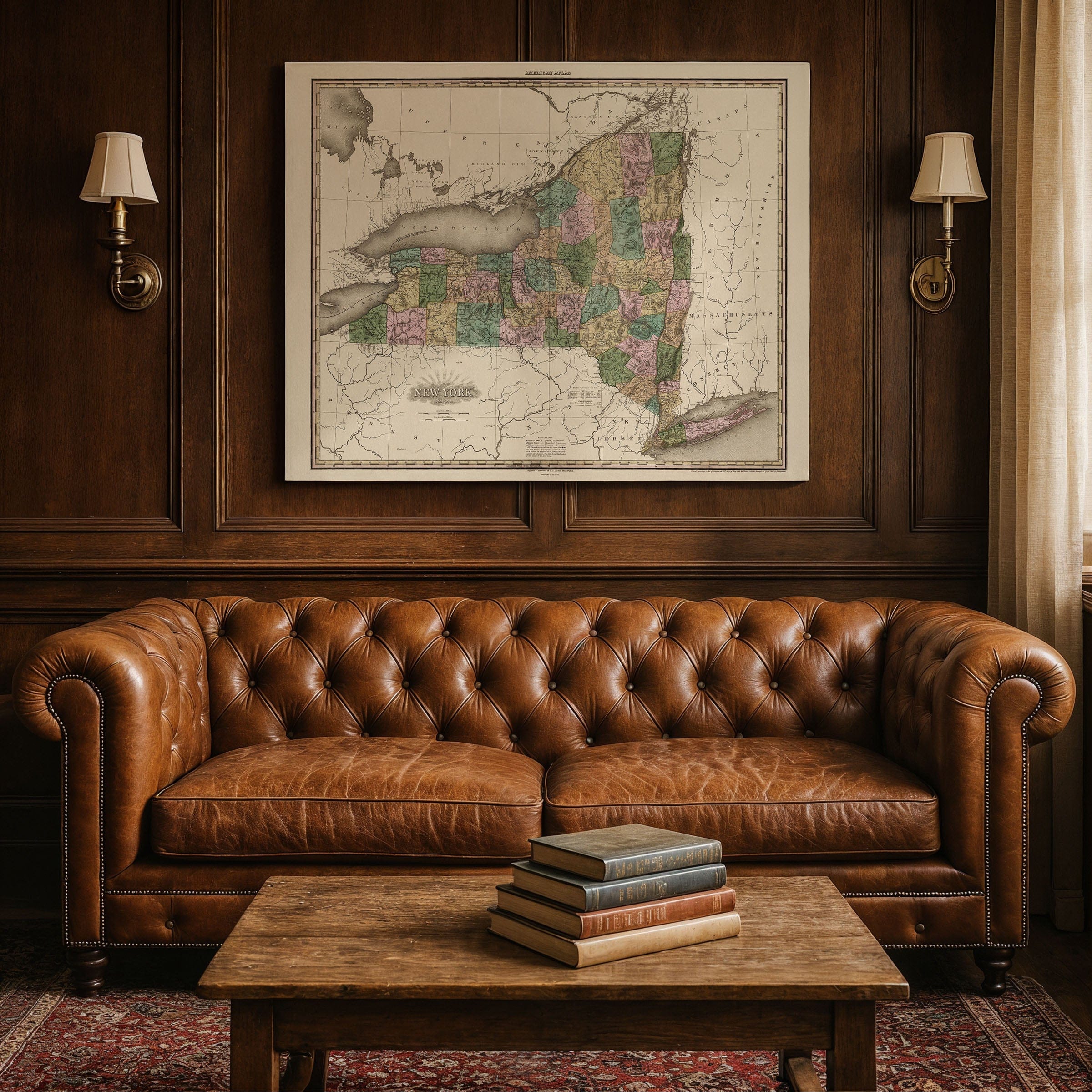 Vintage New York Map 1823 - Archive Prints