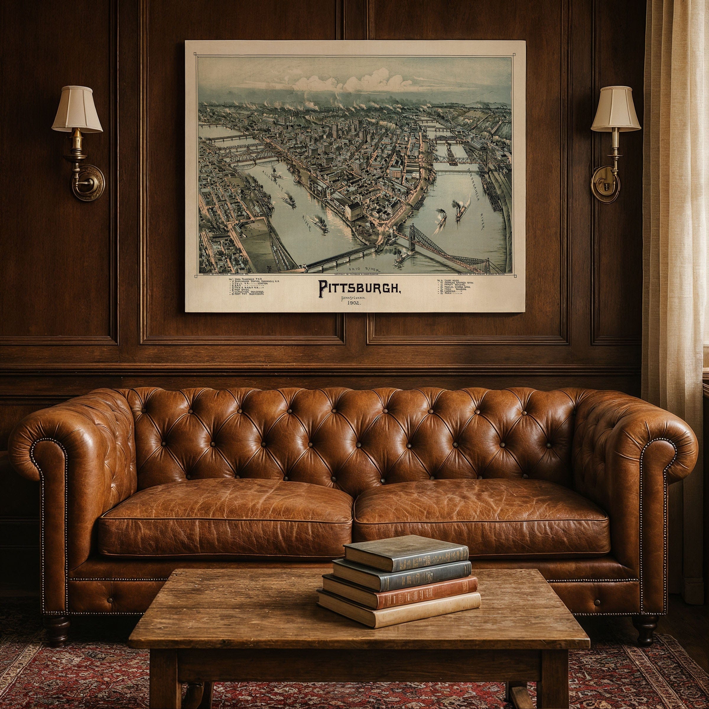 Pittsburgh, Pennsylvania Vintage Map 1902 - Steel City Survey