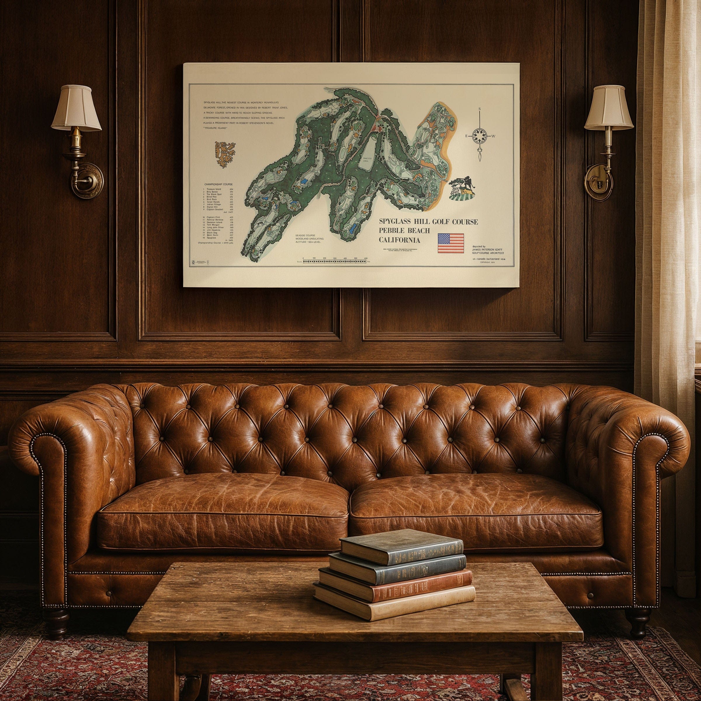 Spyglass Hill Golf Course Map 1974 - Archive Prints