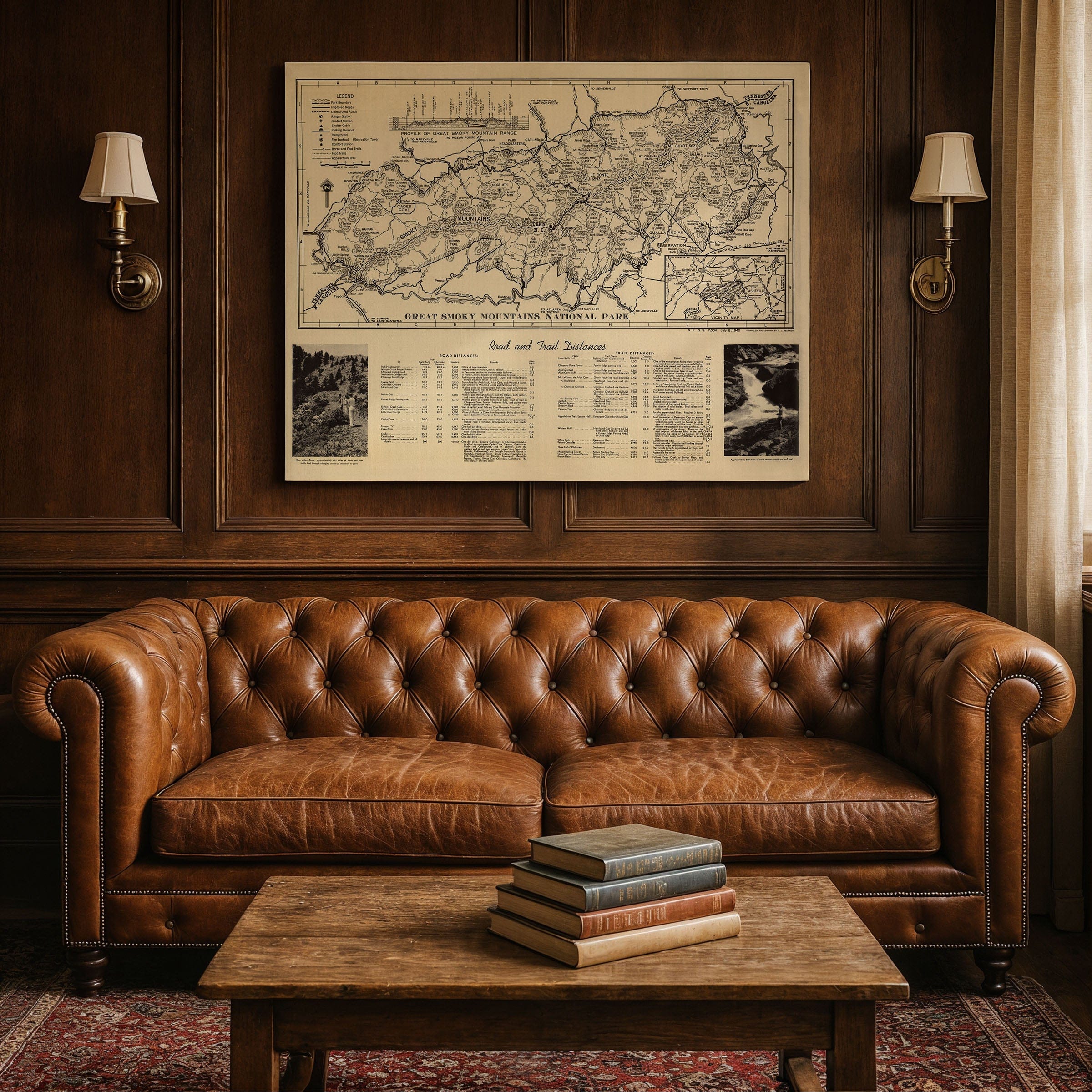 Great Smoky Mountains National Park Map 1940 - Archive Prints