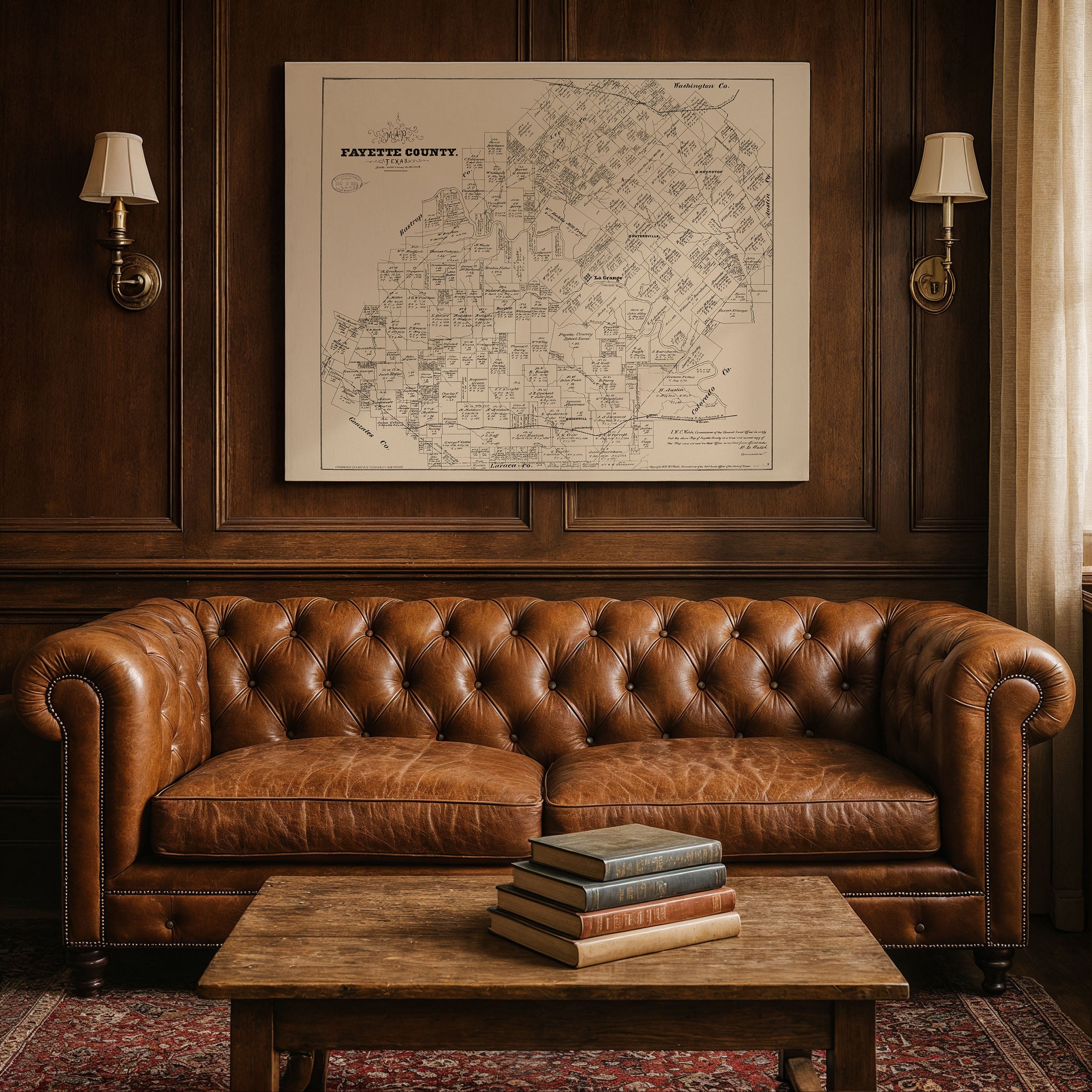 Fayette County, Texas 1879 - Official Land Ownership Map