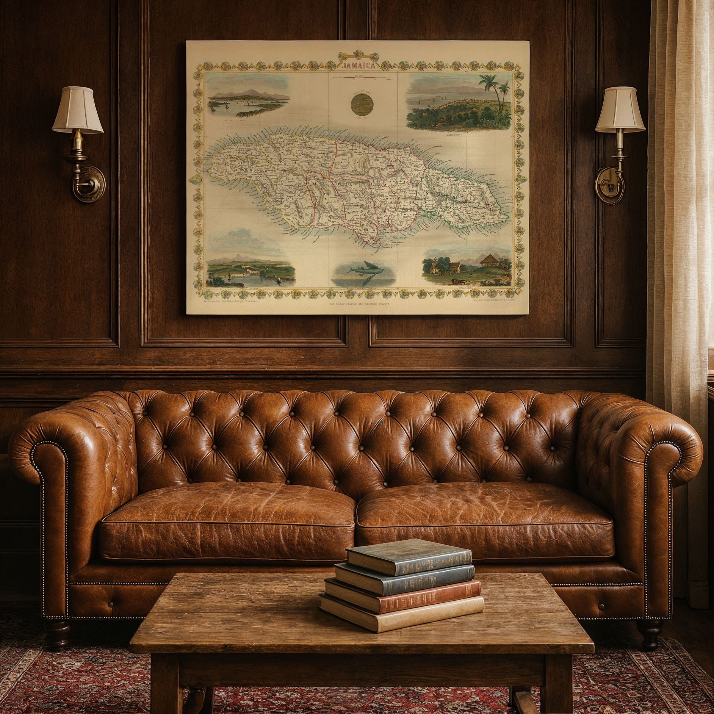 Jamaica Map 1851 - Archive Prints