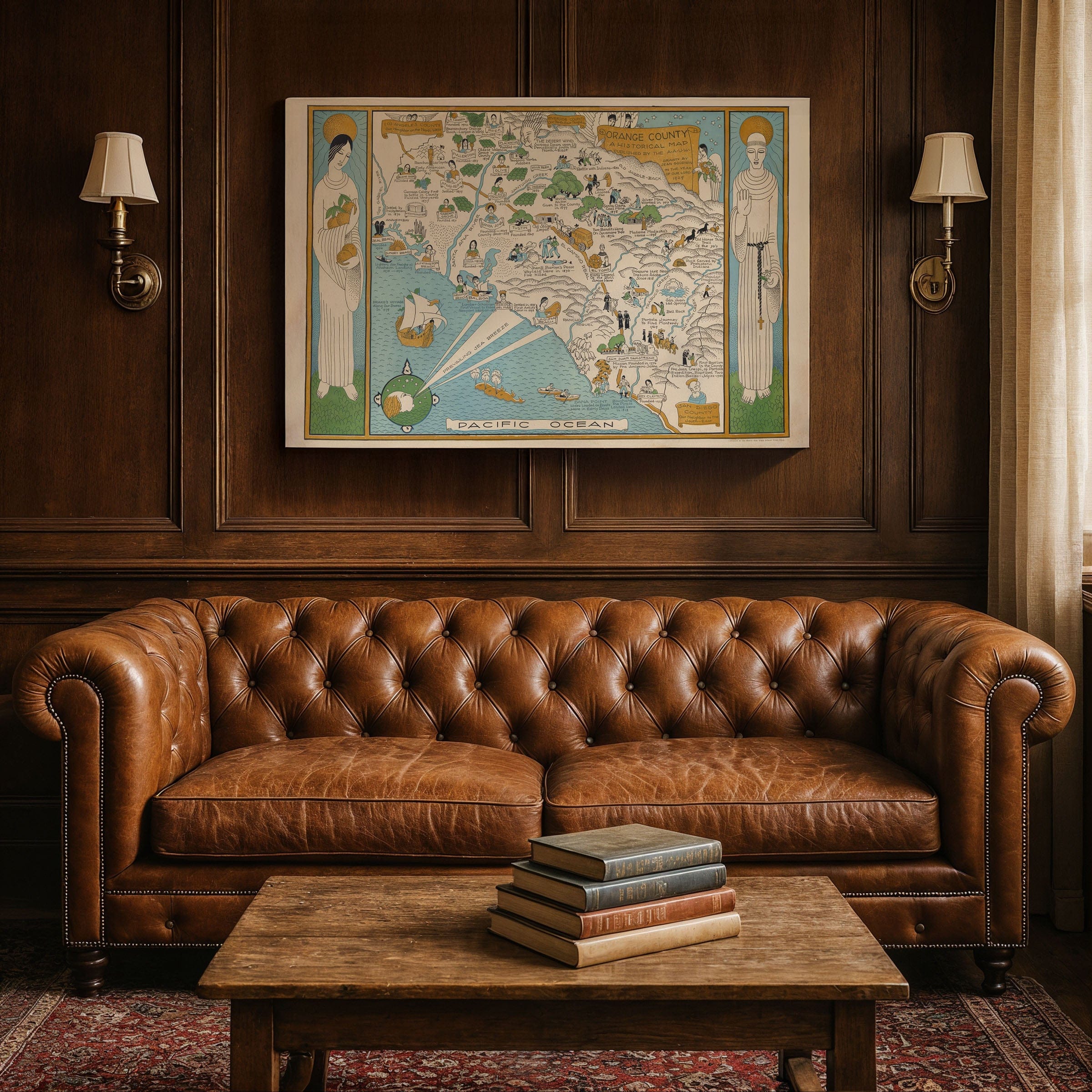 Orange County, California Map 1929 - Archive Prints