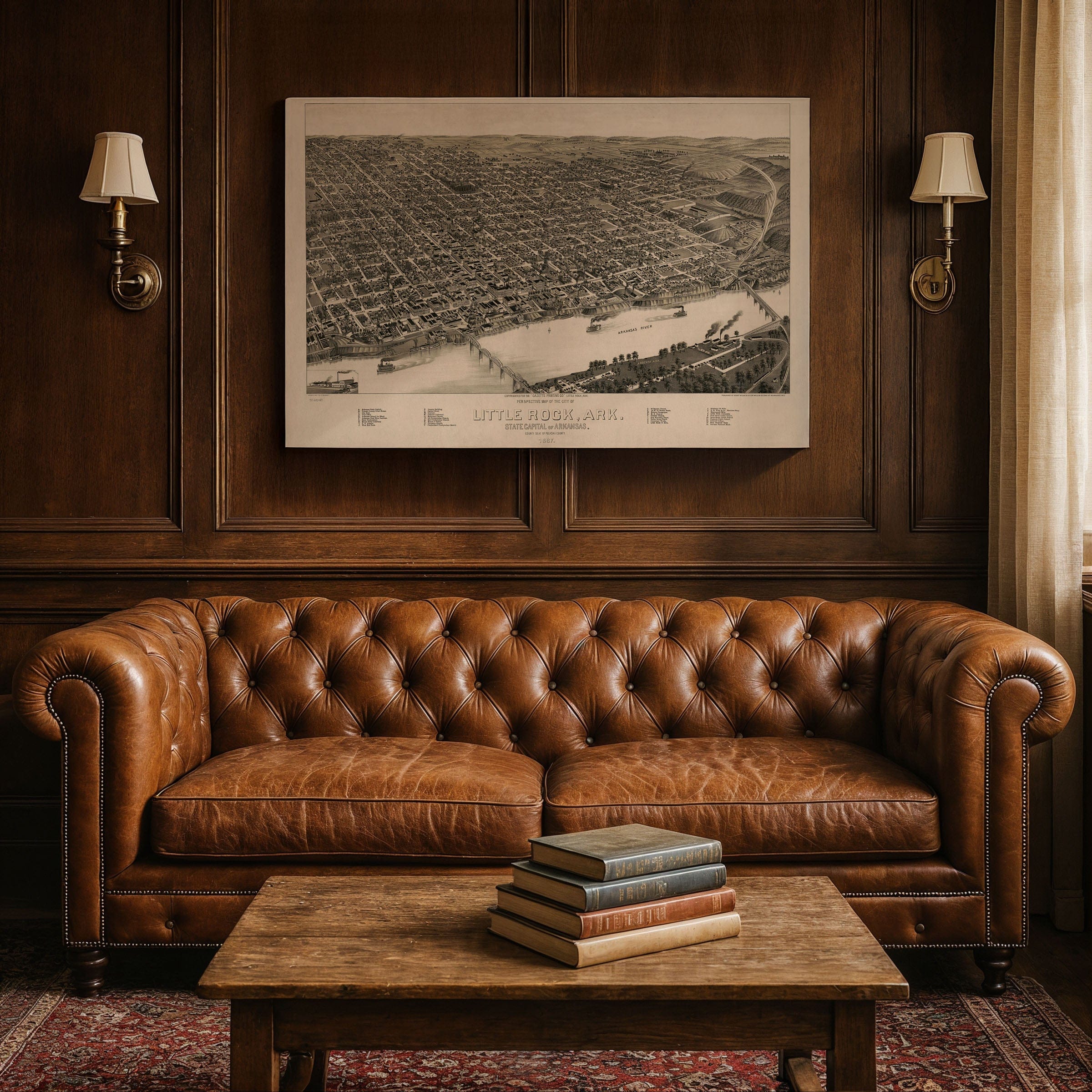 Little Rock, Arkansas Map 1887 - Archive Prints