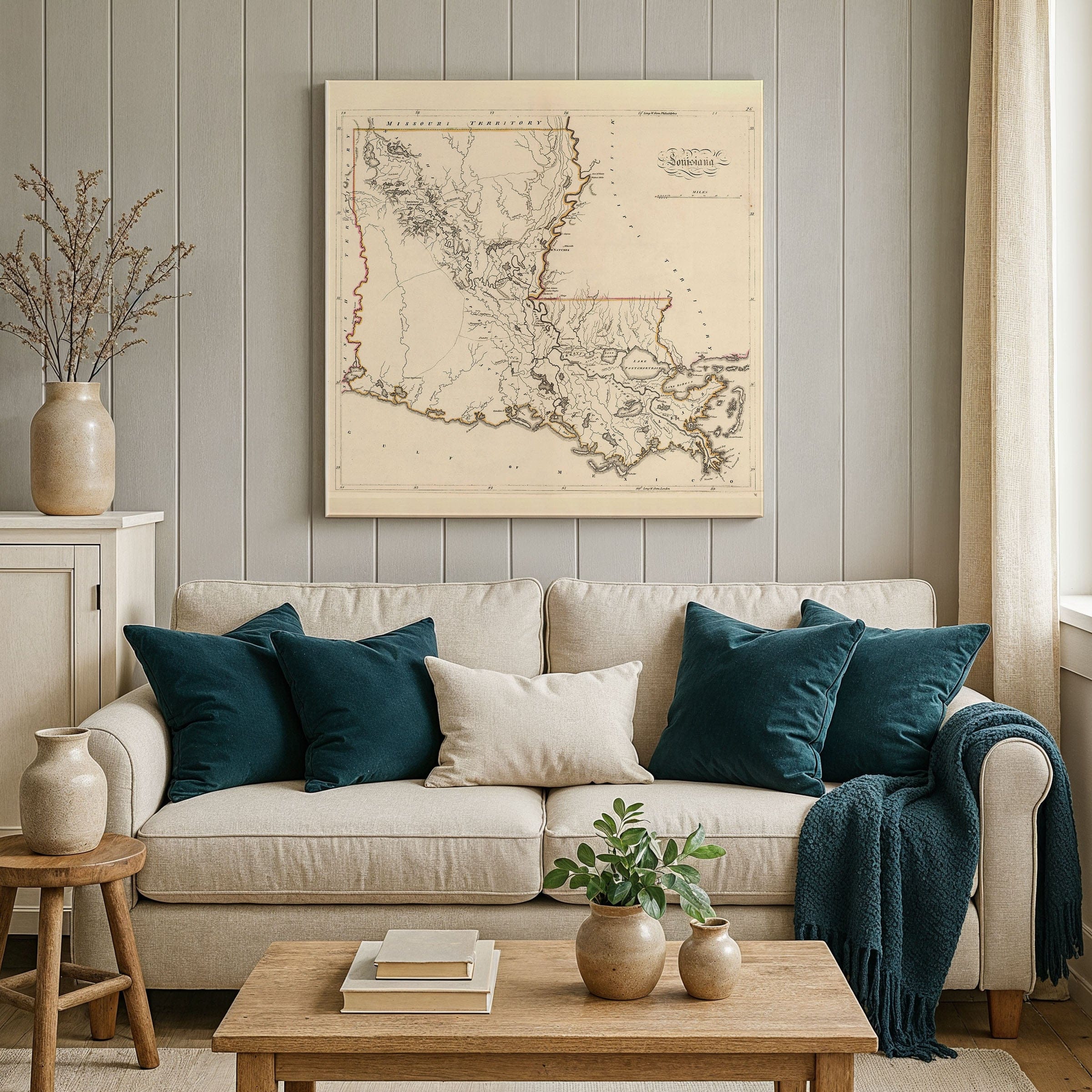 Vintage Louisiana Map 1816 - John Cary Early Statehood - Archive Prints