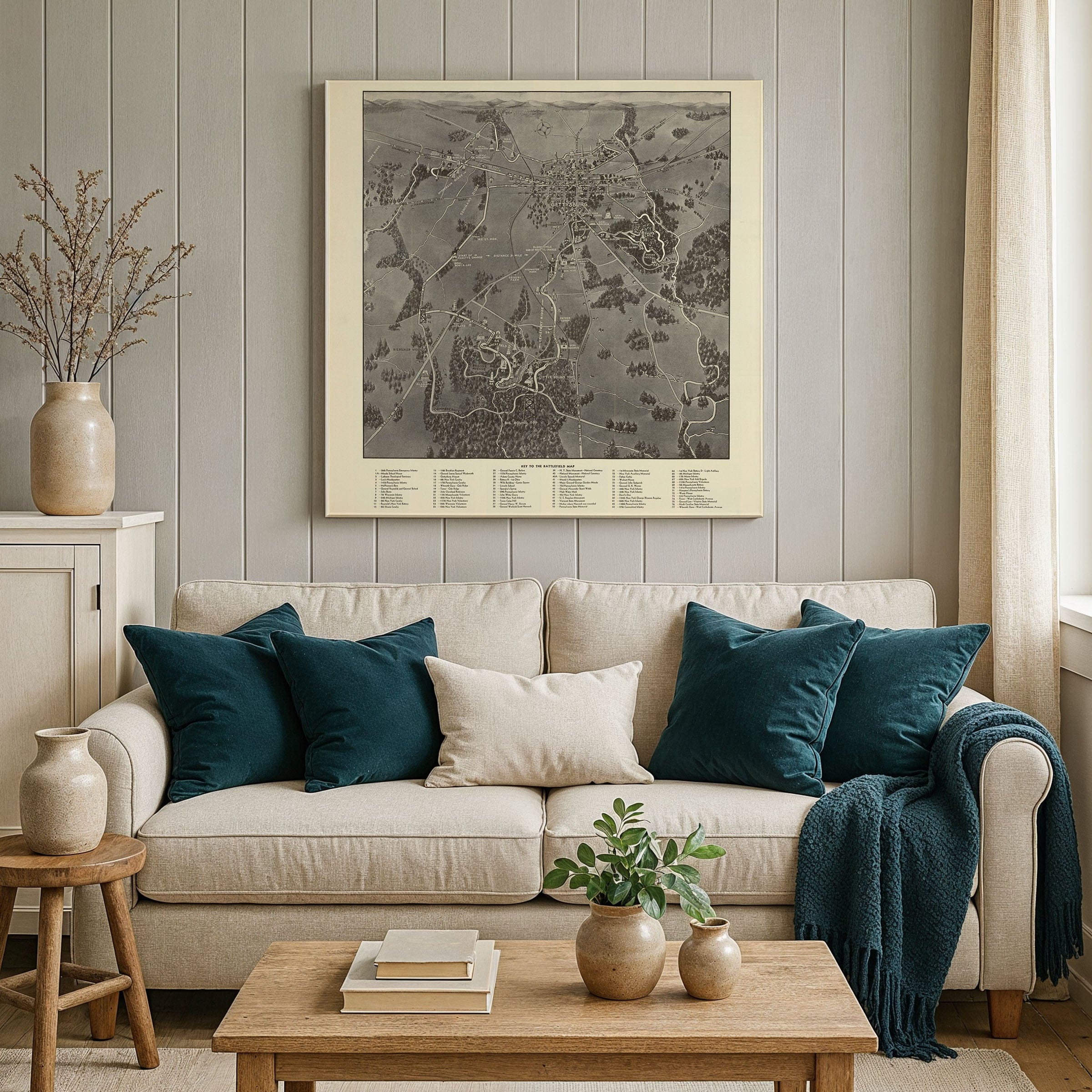 Map of the Battlefield of Gettysburg c. 1890 - Memorial Association