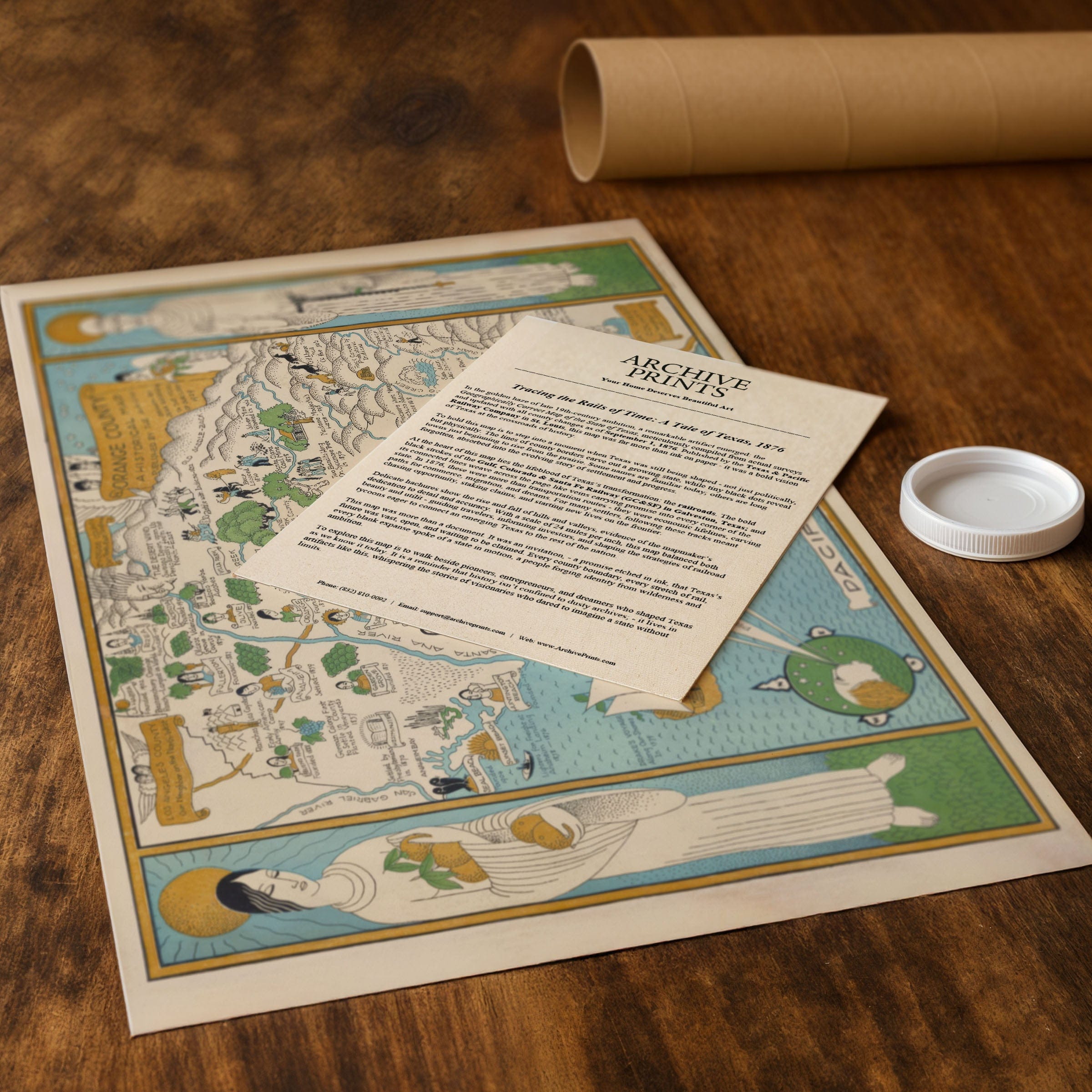 Orange County, California Map 1929 - Archive Prints