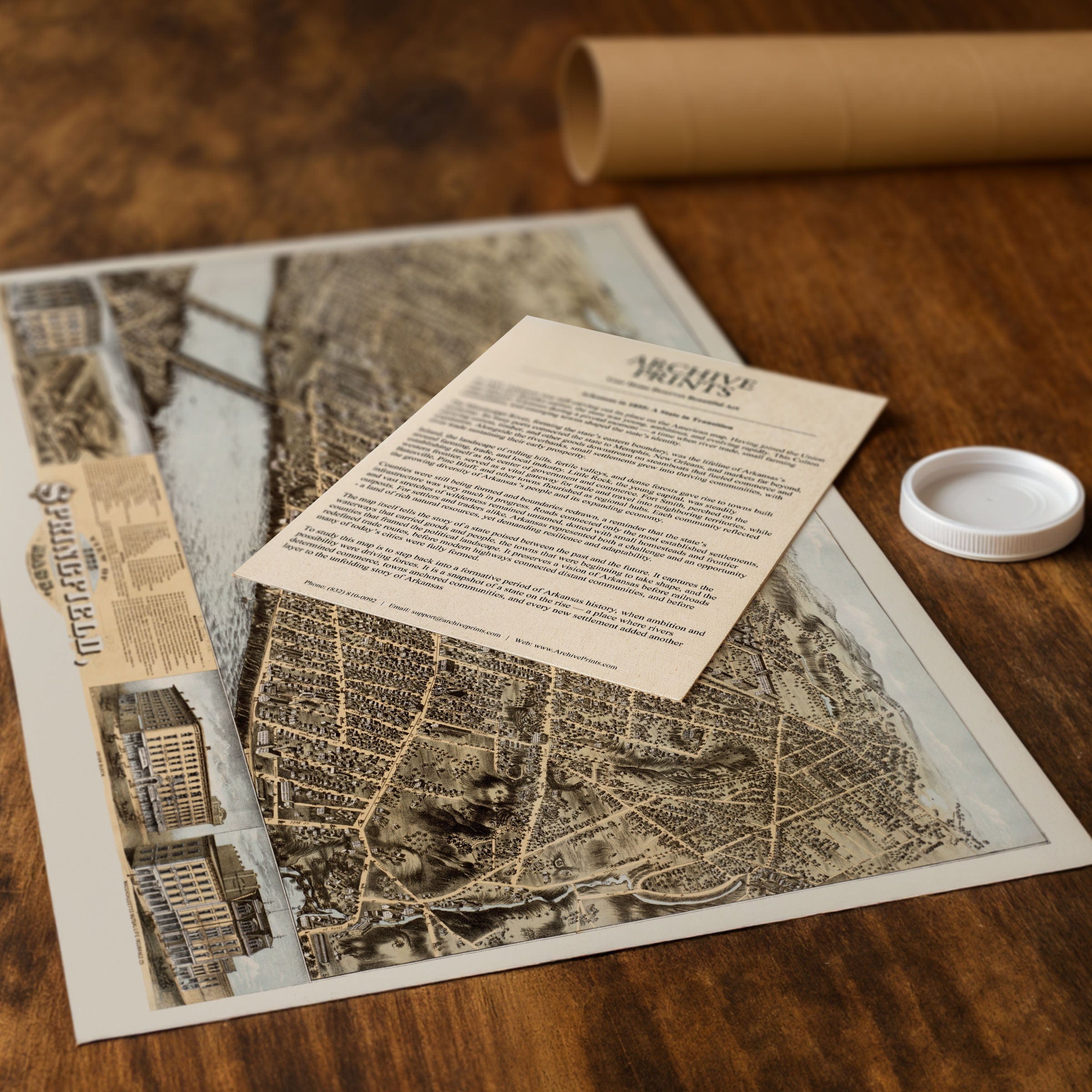 Springfield, Massachusetts Vintage Map 1875 - Bird's Eye View - Archive Prints