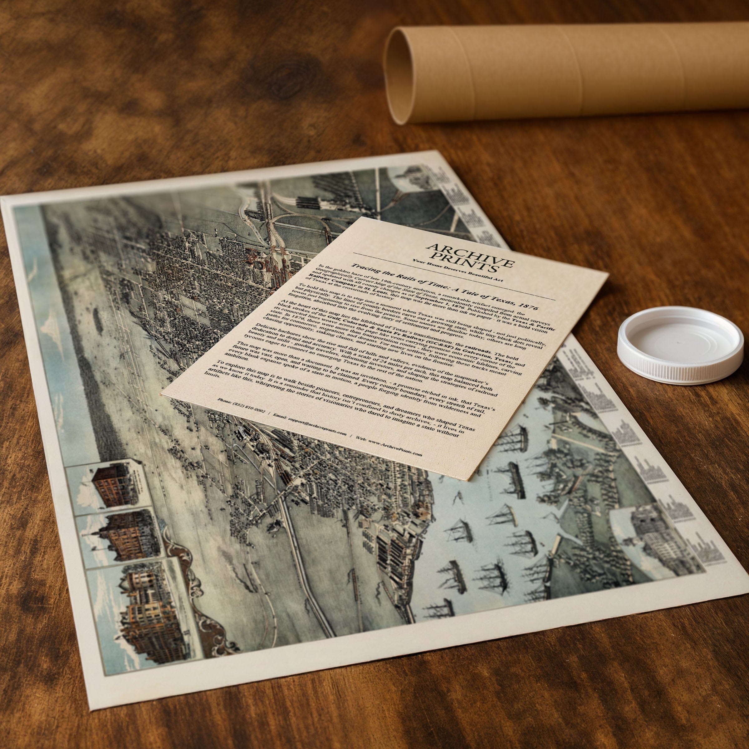 Savannah Georgia Historic Map - 1888 Bird's-Eye View of the City