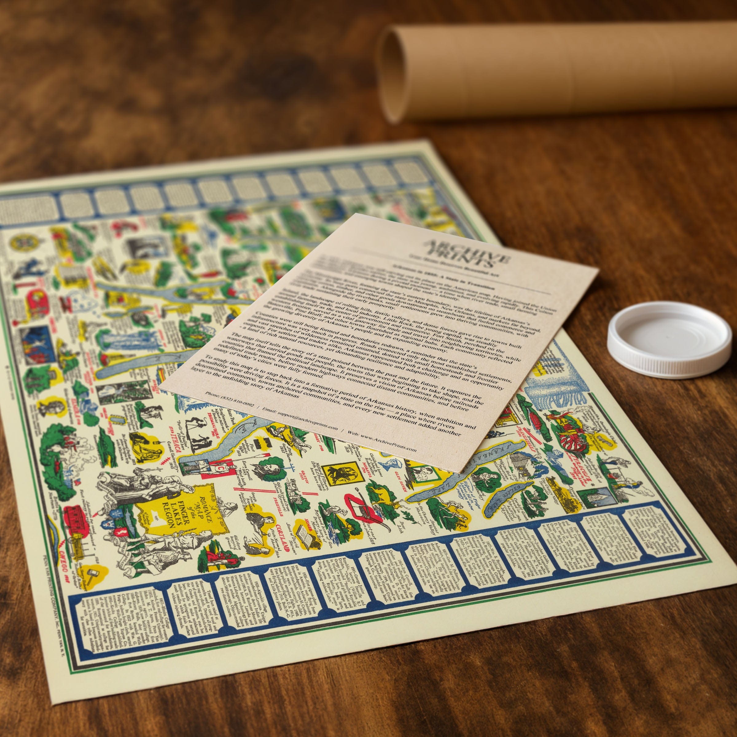 Finger Lakes Region, New York Map 1934