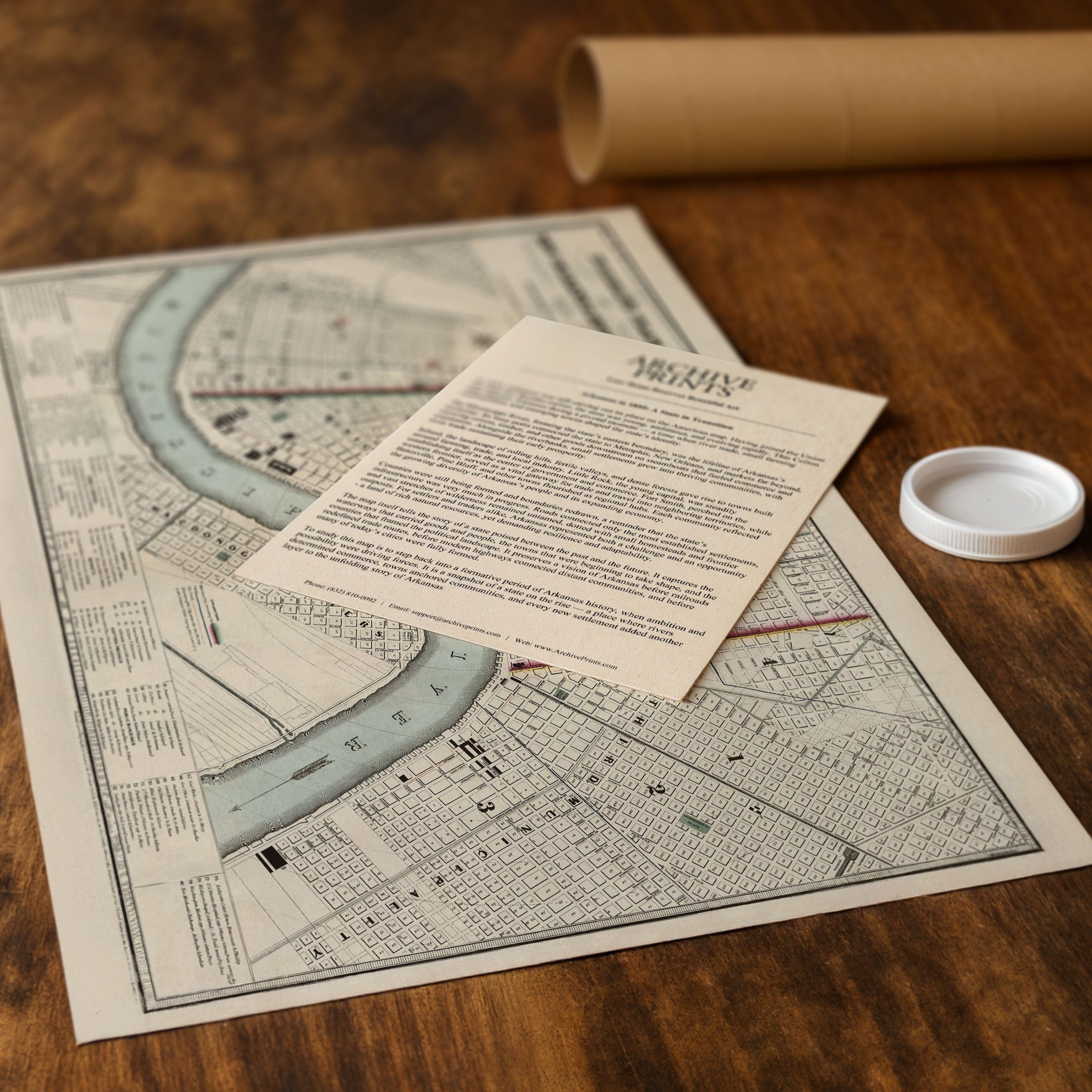 Vintage New Orleans Map - 1845 Norman's Plan of New Orleans & Environs - Archive Prints