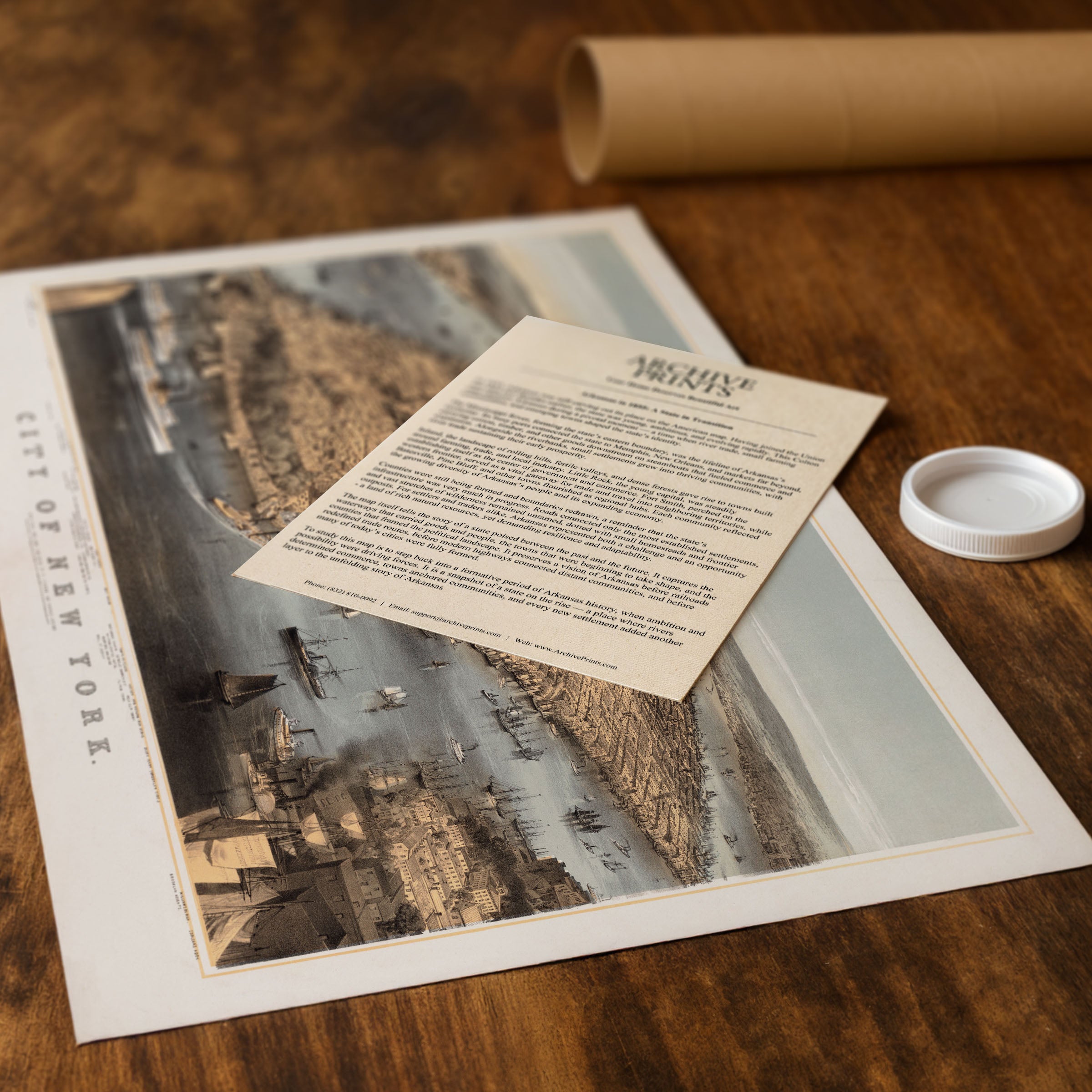 New York City Map - Vintage 1856 Currier & Ives Lithograph