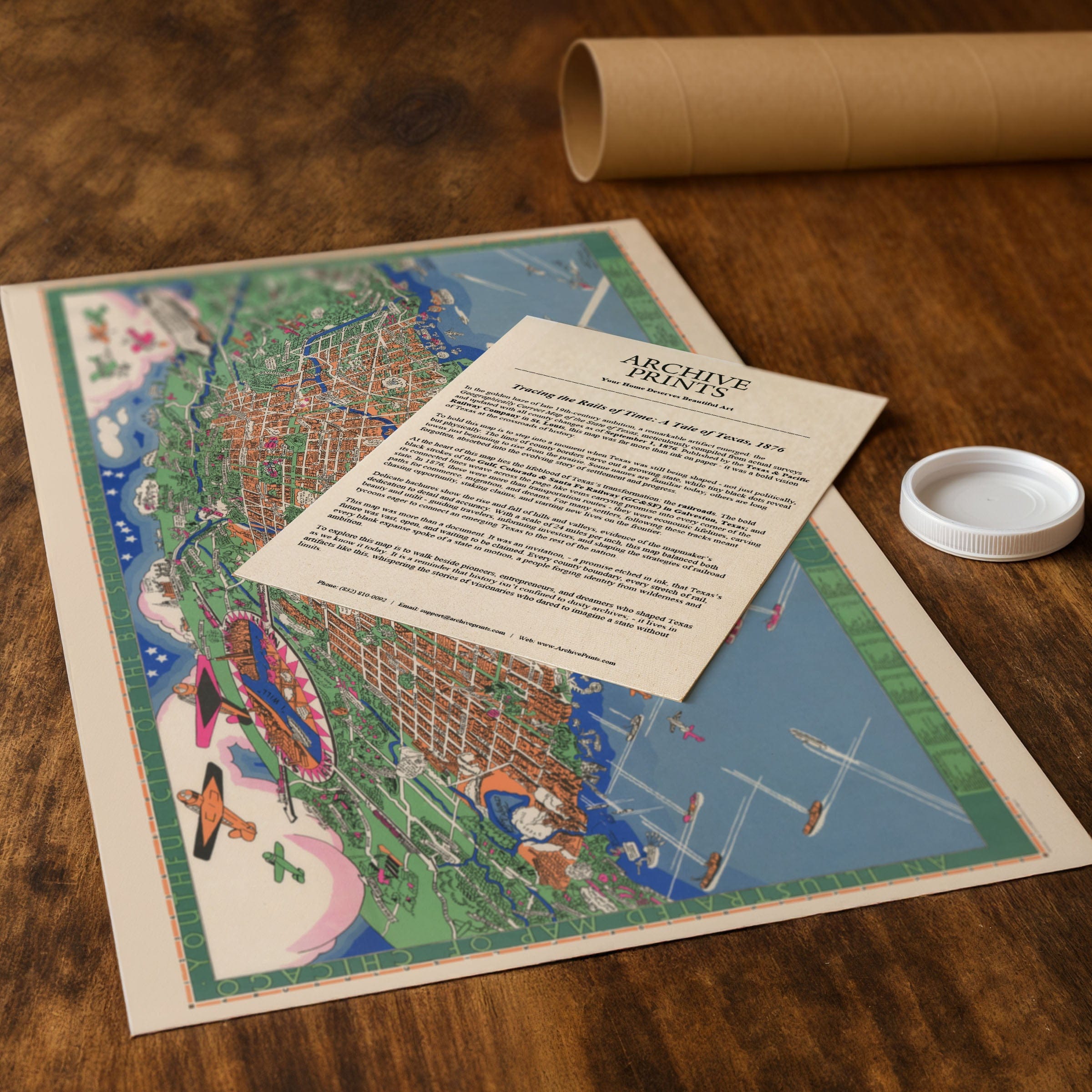 Chicago Illinois Map - Pictorial 1931 Historic City Map