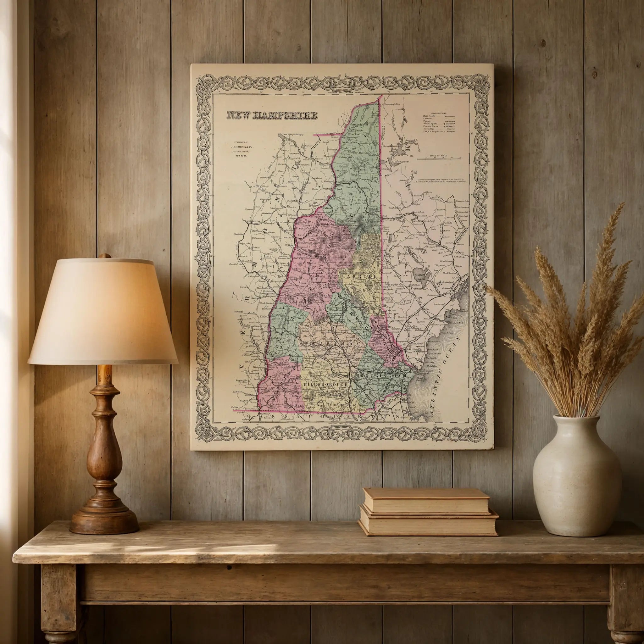 New Hampshire Map - Lodge Setting