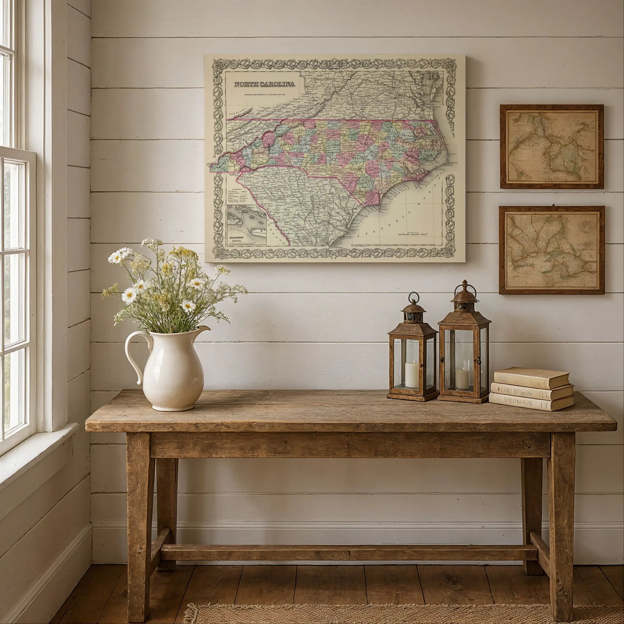 North Carolina Map - Desk Setting