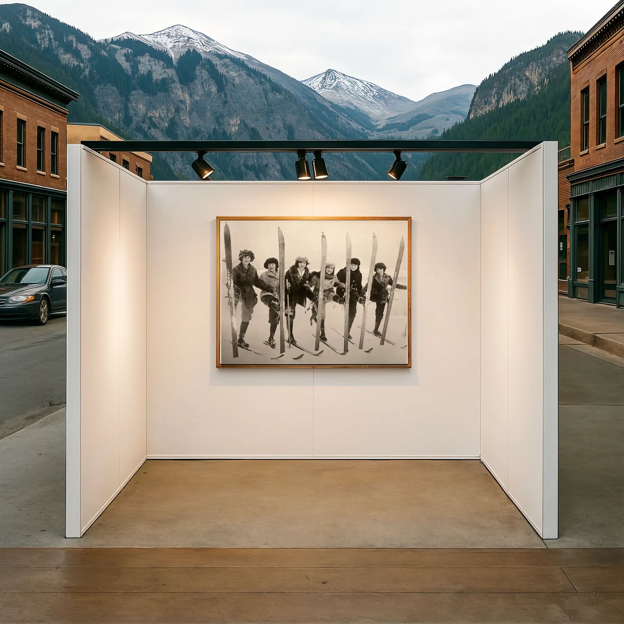 Vintage Women Skiers Photo in Mountain Pop-Up Gallery