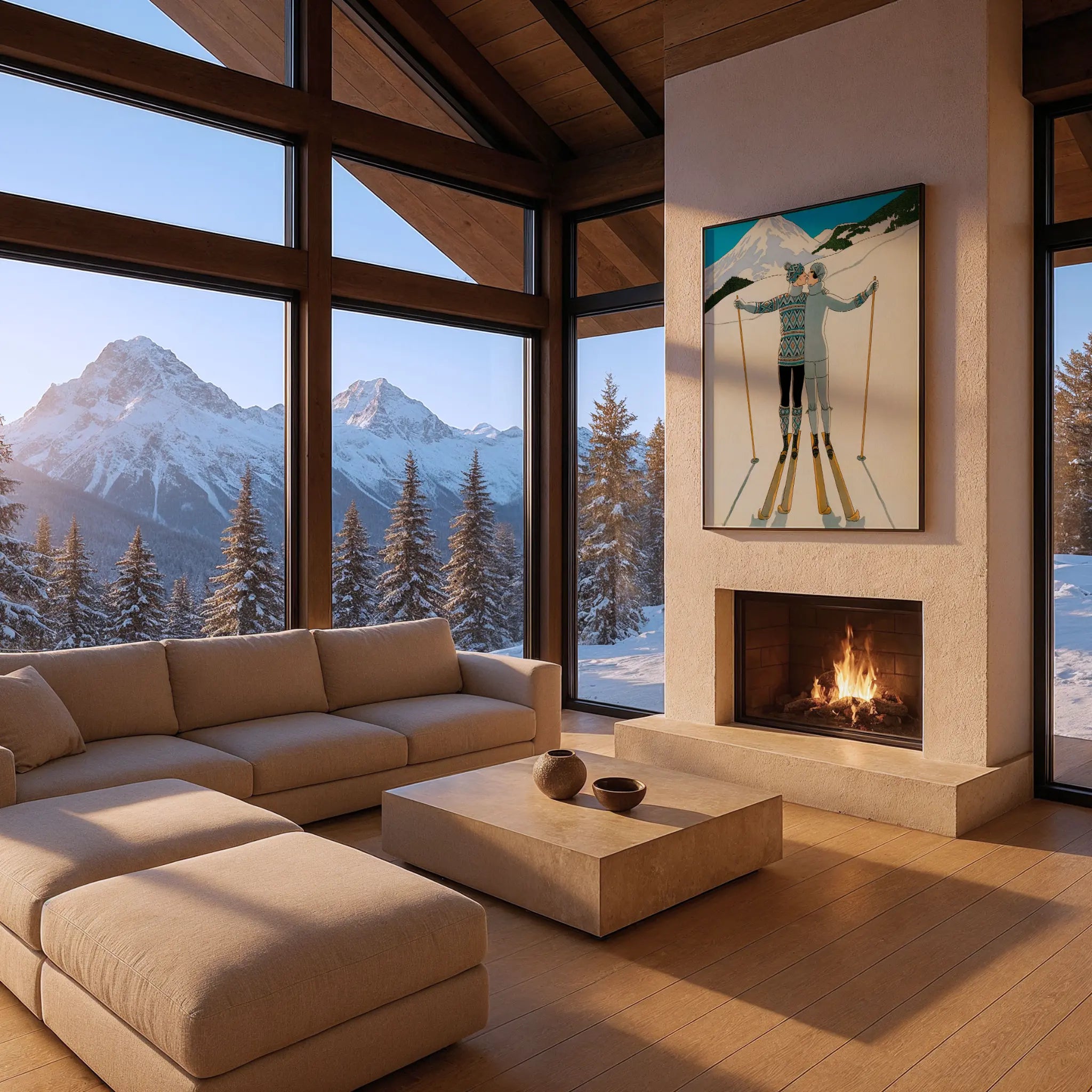 Art Deco Poster in Chalet Panoramic Windows