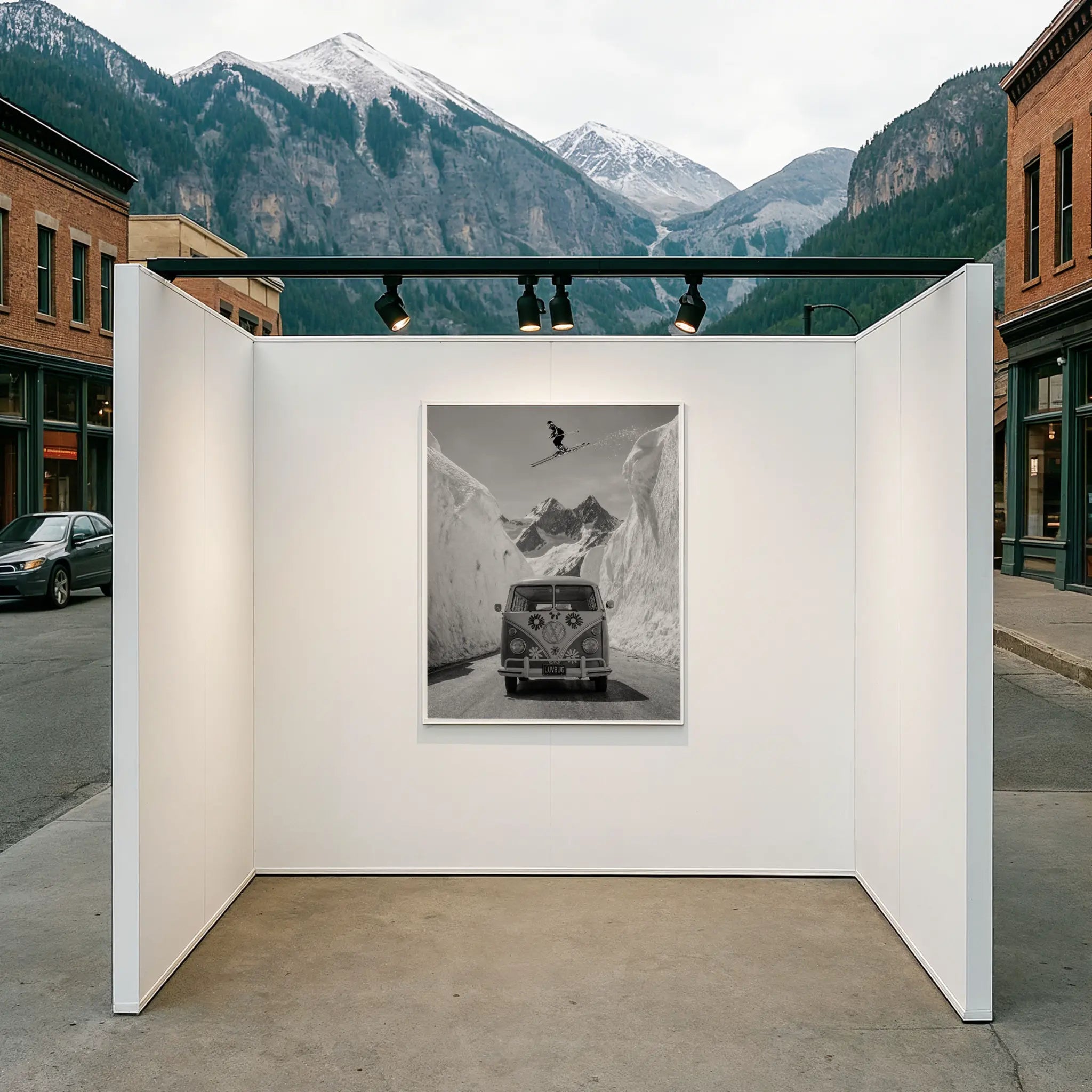 Vintage VW Bus Photo in Mountain Pop-Up Gallery