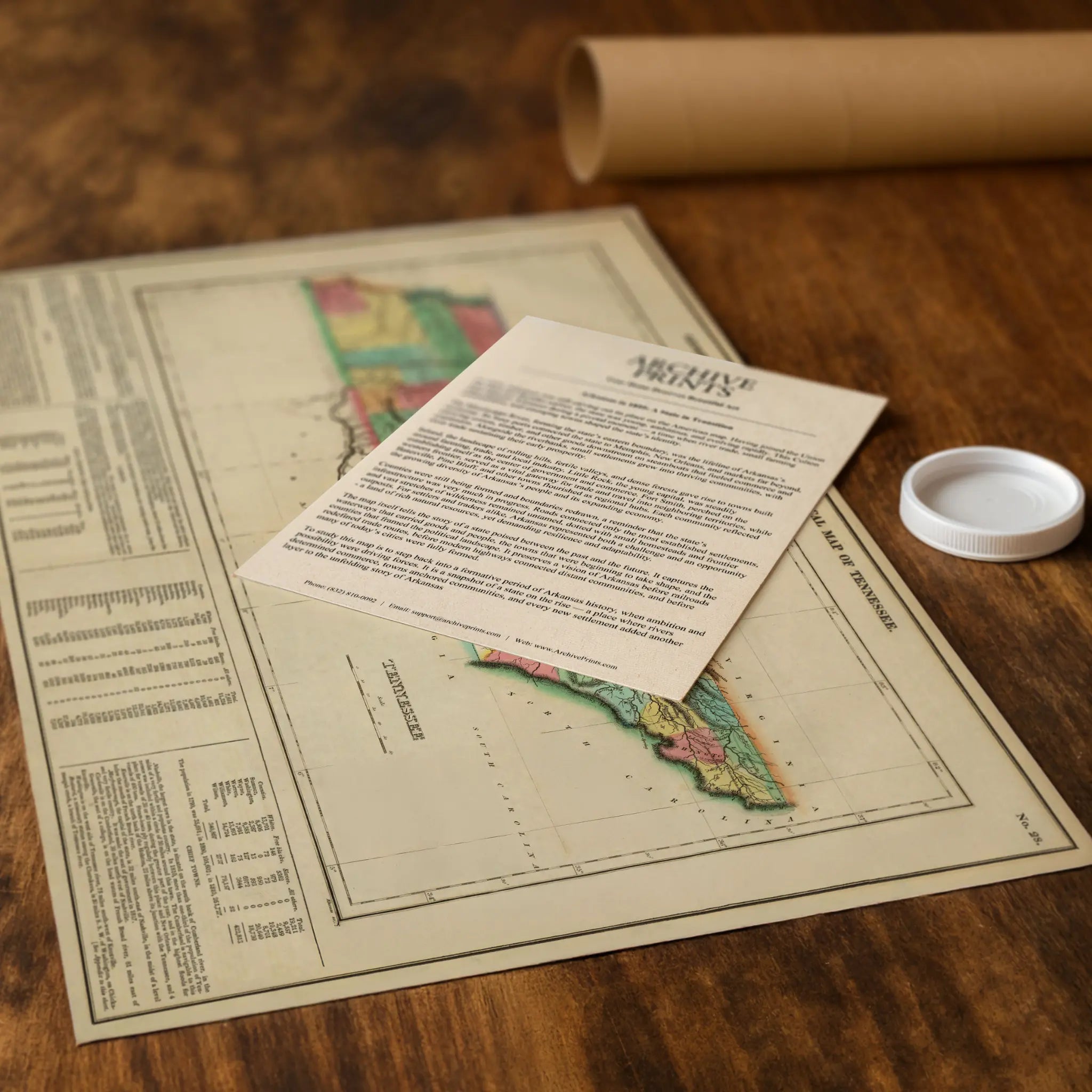 Tennessee Map - Tube Packaging