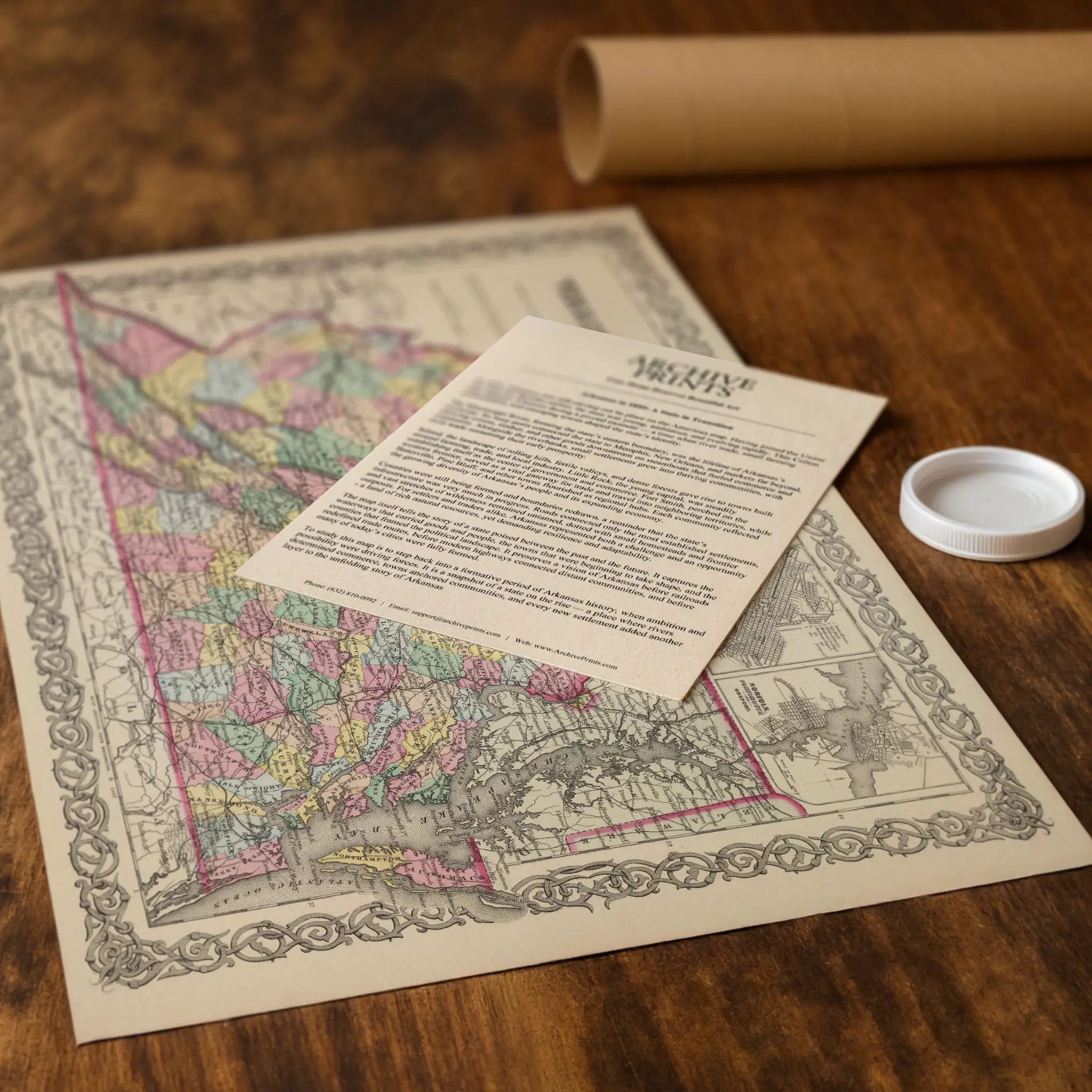 Virginia Map - Tube Packaging