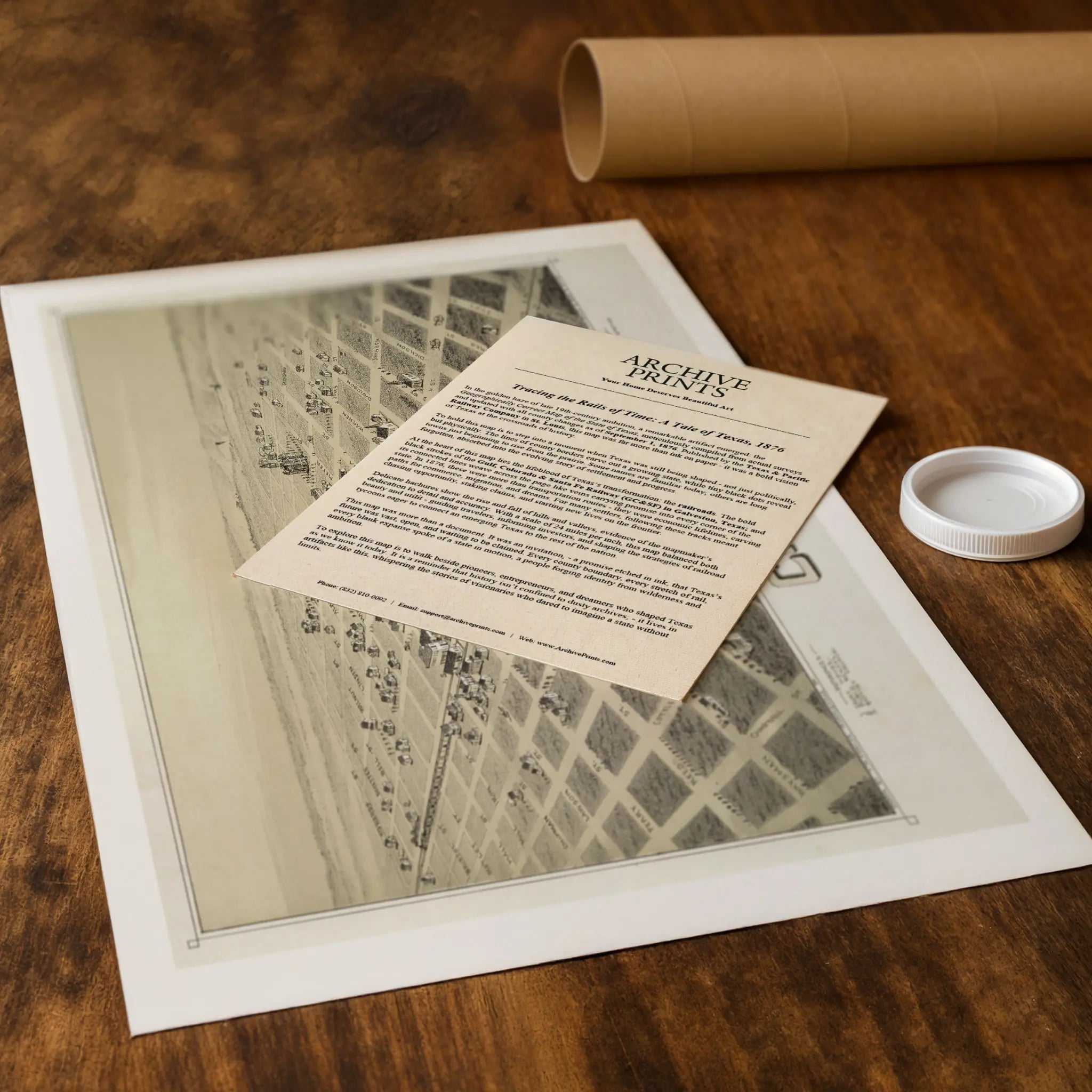 Childress Bird's-Eye Map - Vintage 1890 Texas Historical City Map