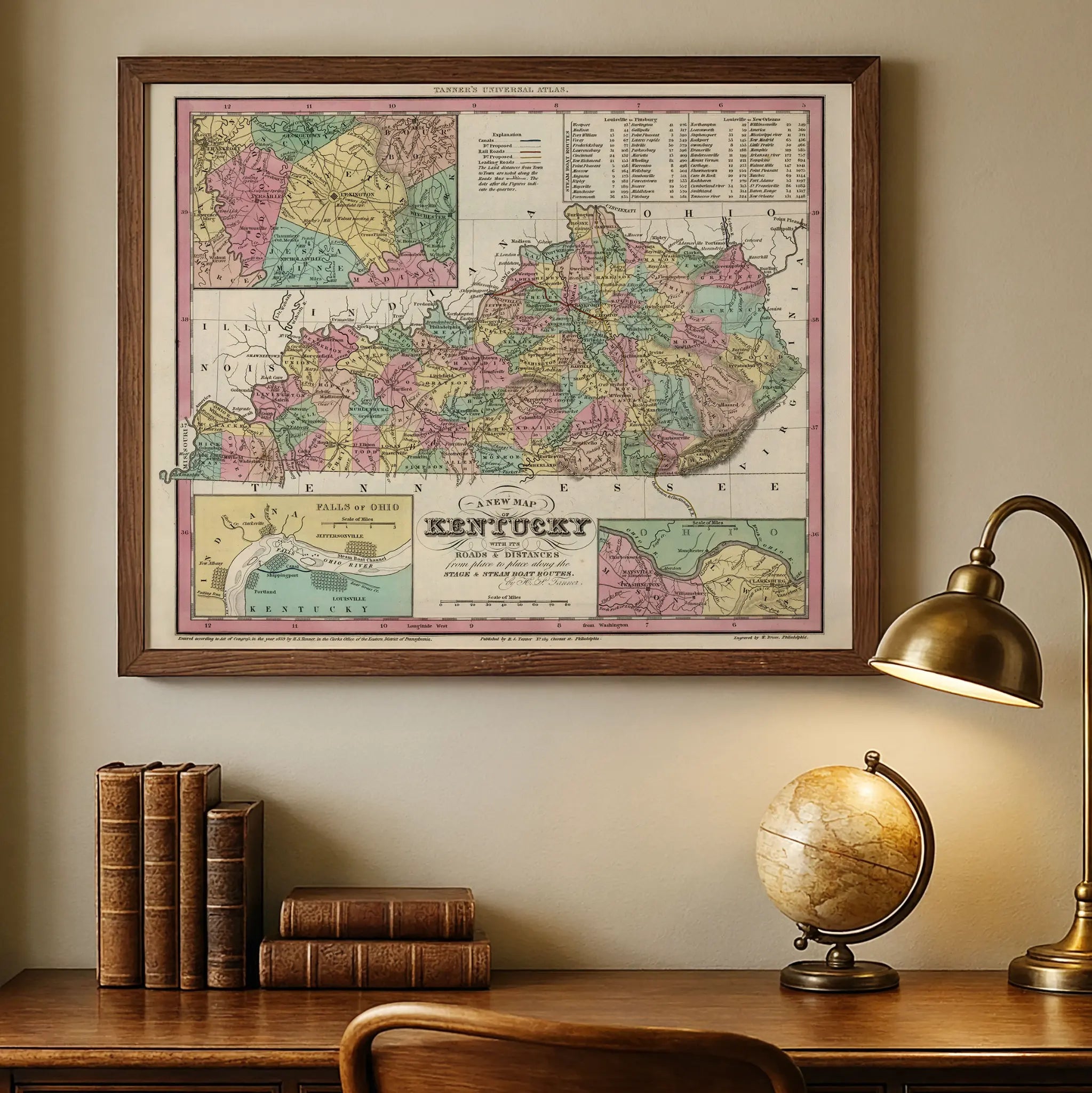 Kentucky Map - Vintage State Map by H.S. Tanner Image 4