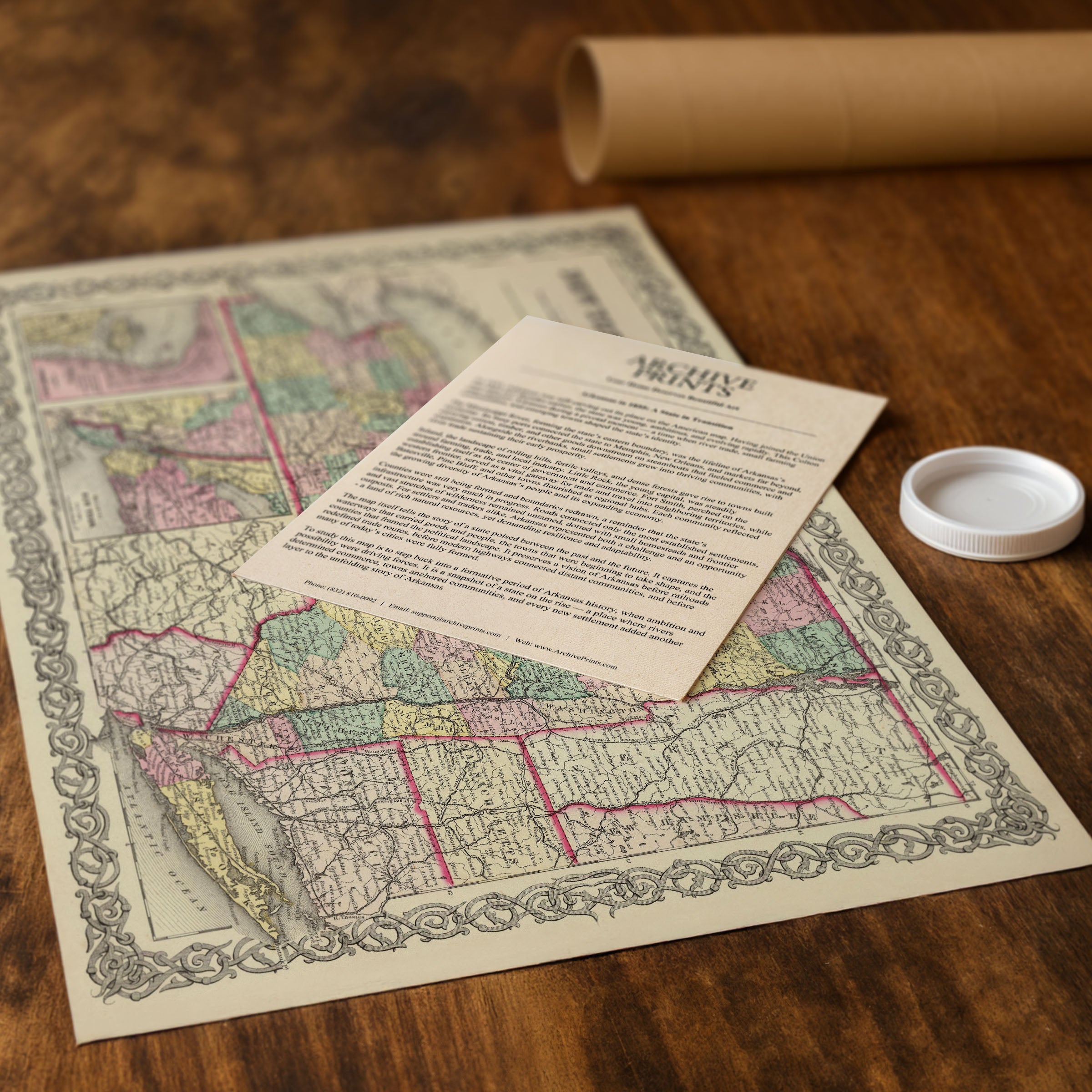 New York Map - Vintage State Map by Colton Image 8