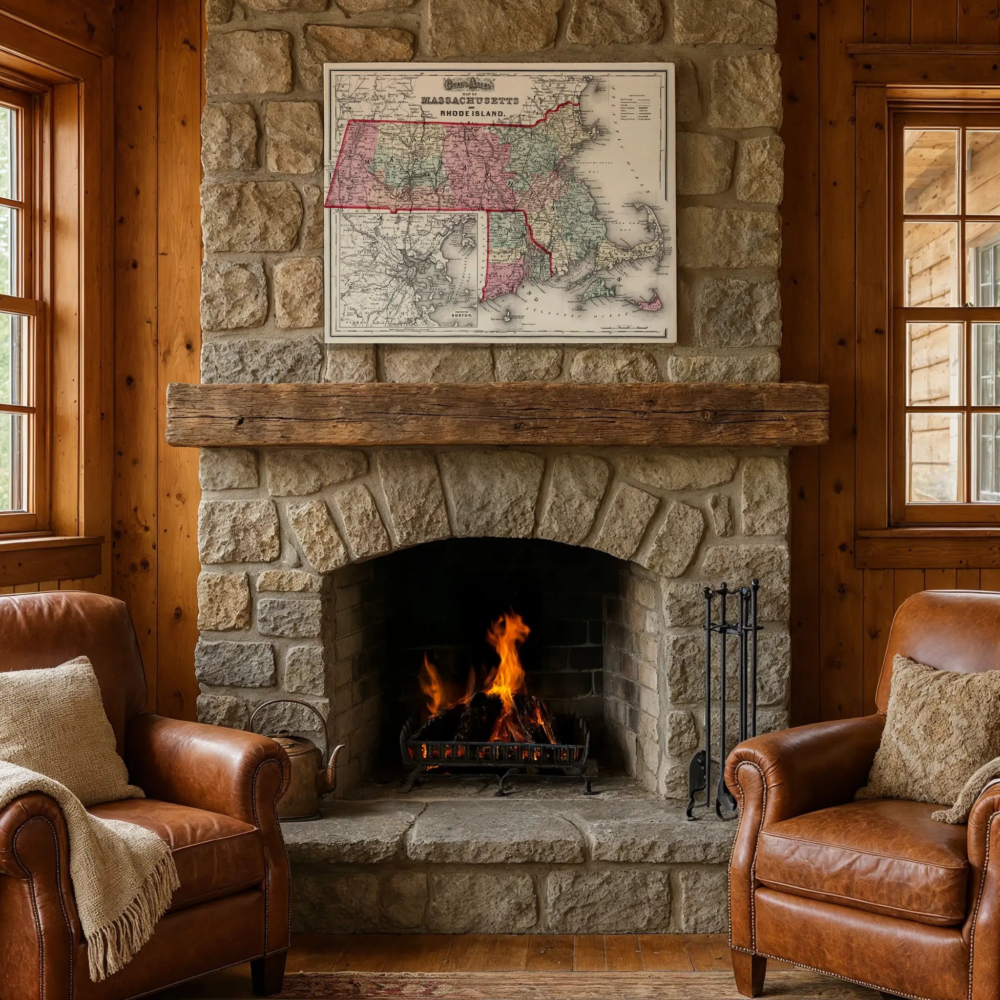 Connecticut Map - Vintage State Map by Colton Image 3