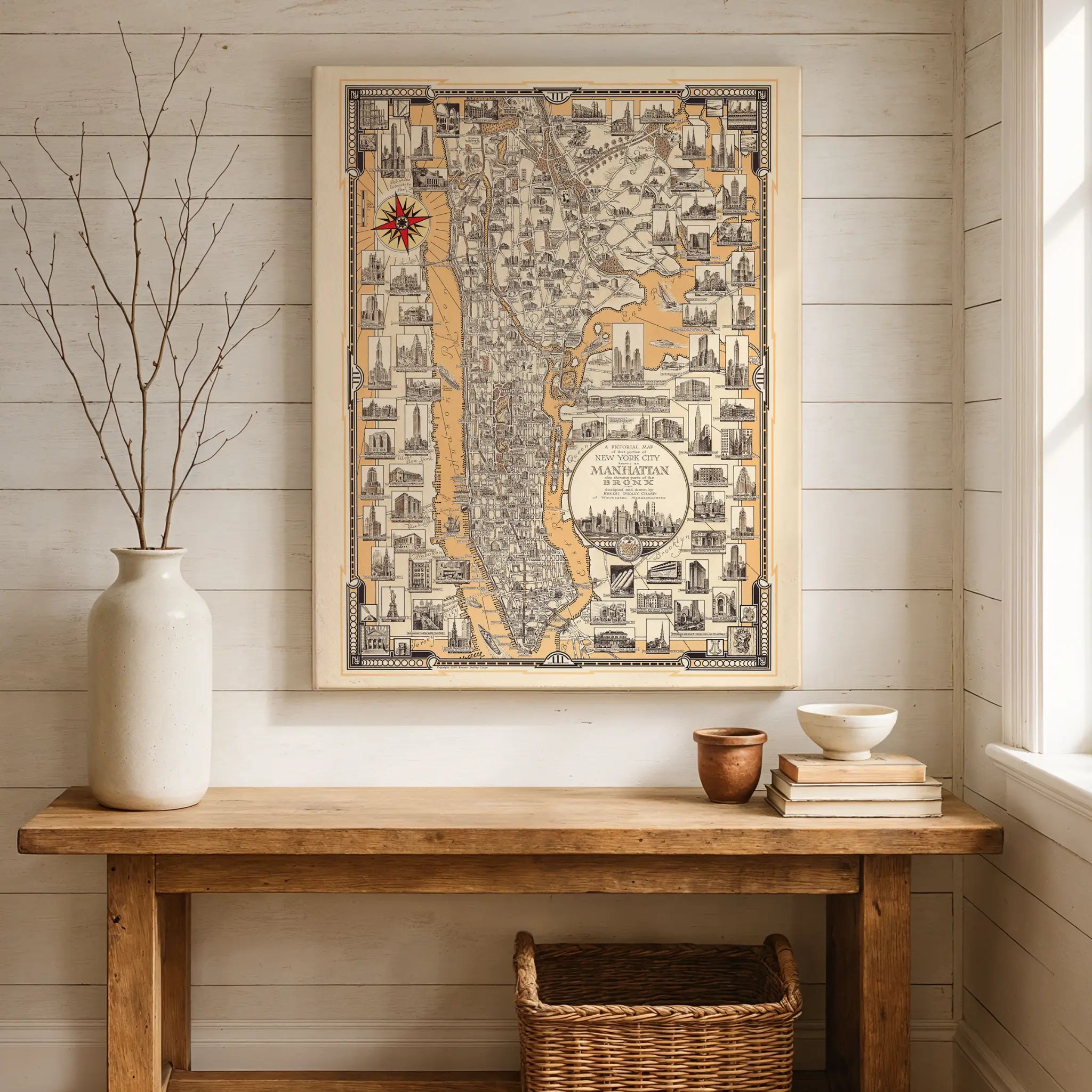 Manhattan Pictorial Map - Vintage 1939 New York City Map
