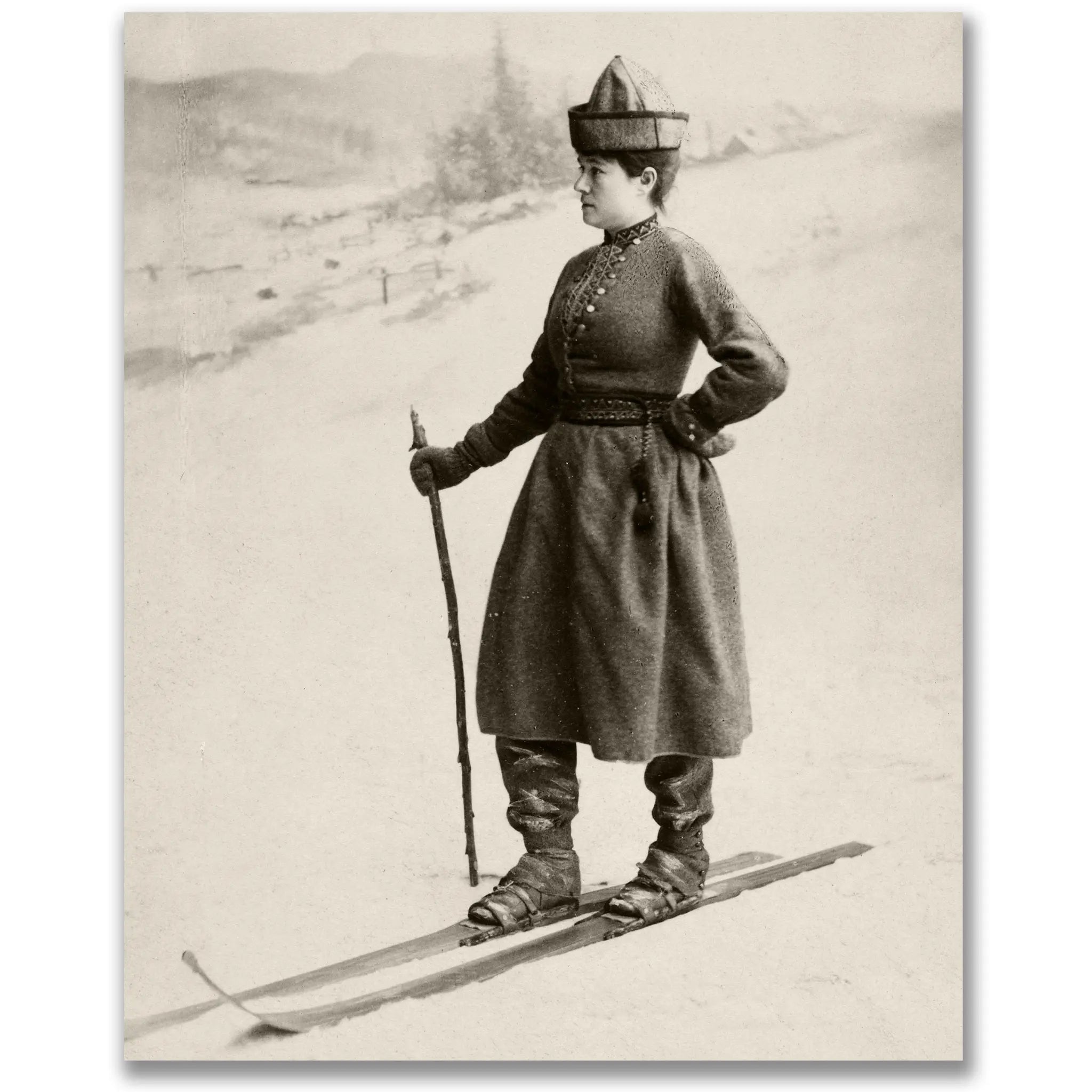 Vintage Military Skier Photograph - Main Image