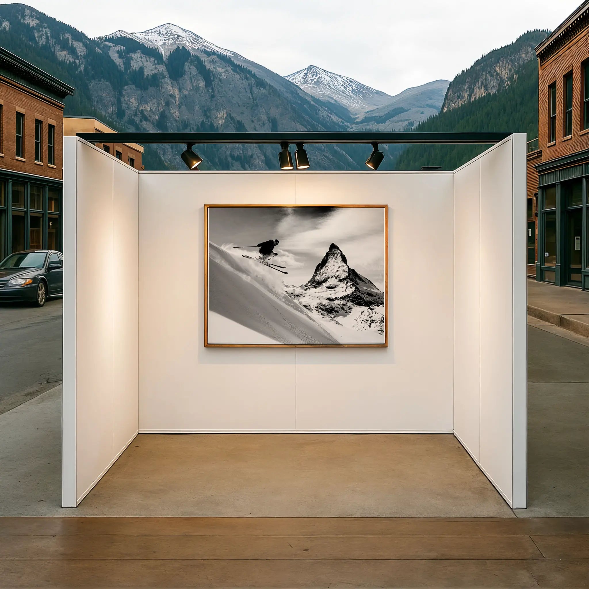 Vintage Skier Matterhorn Photo in Mountain Pop-Up Gallery