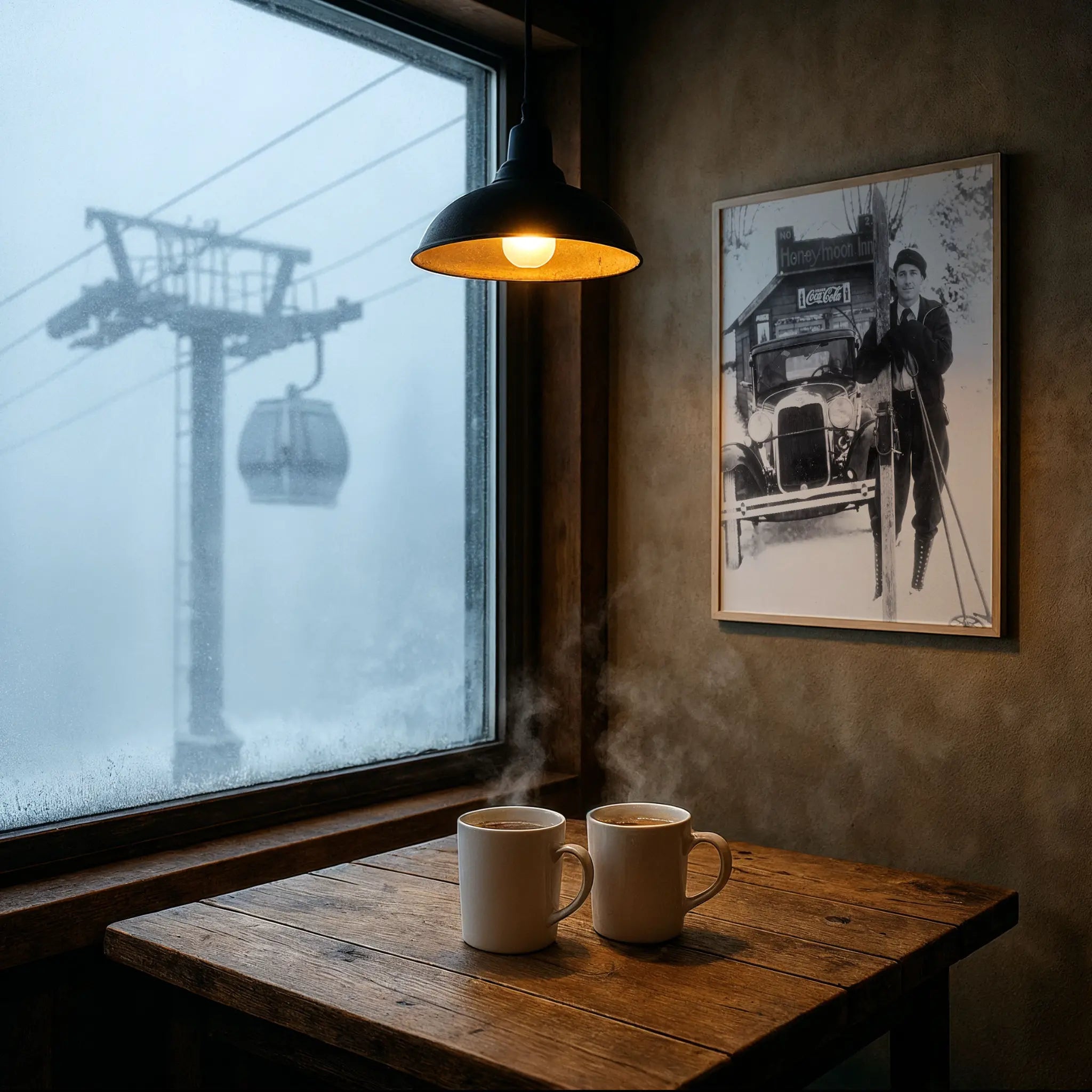 Ski Photo in Foggy Mountain Cafe