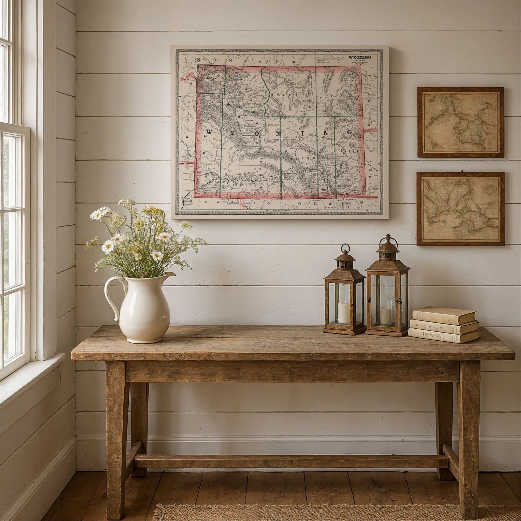 Wyoming Territory Map - Farmhouse Setting