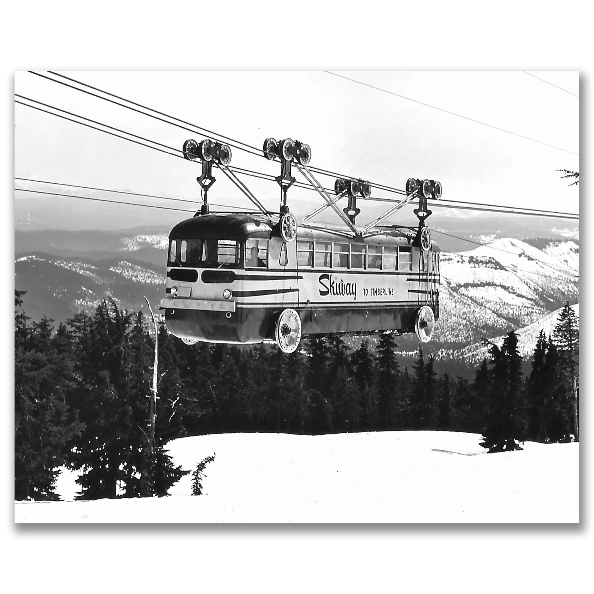 Vintage Ski Tramway Photograph - Main Image