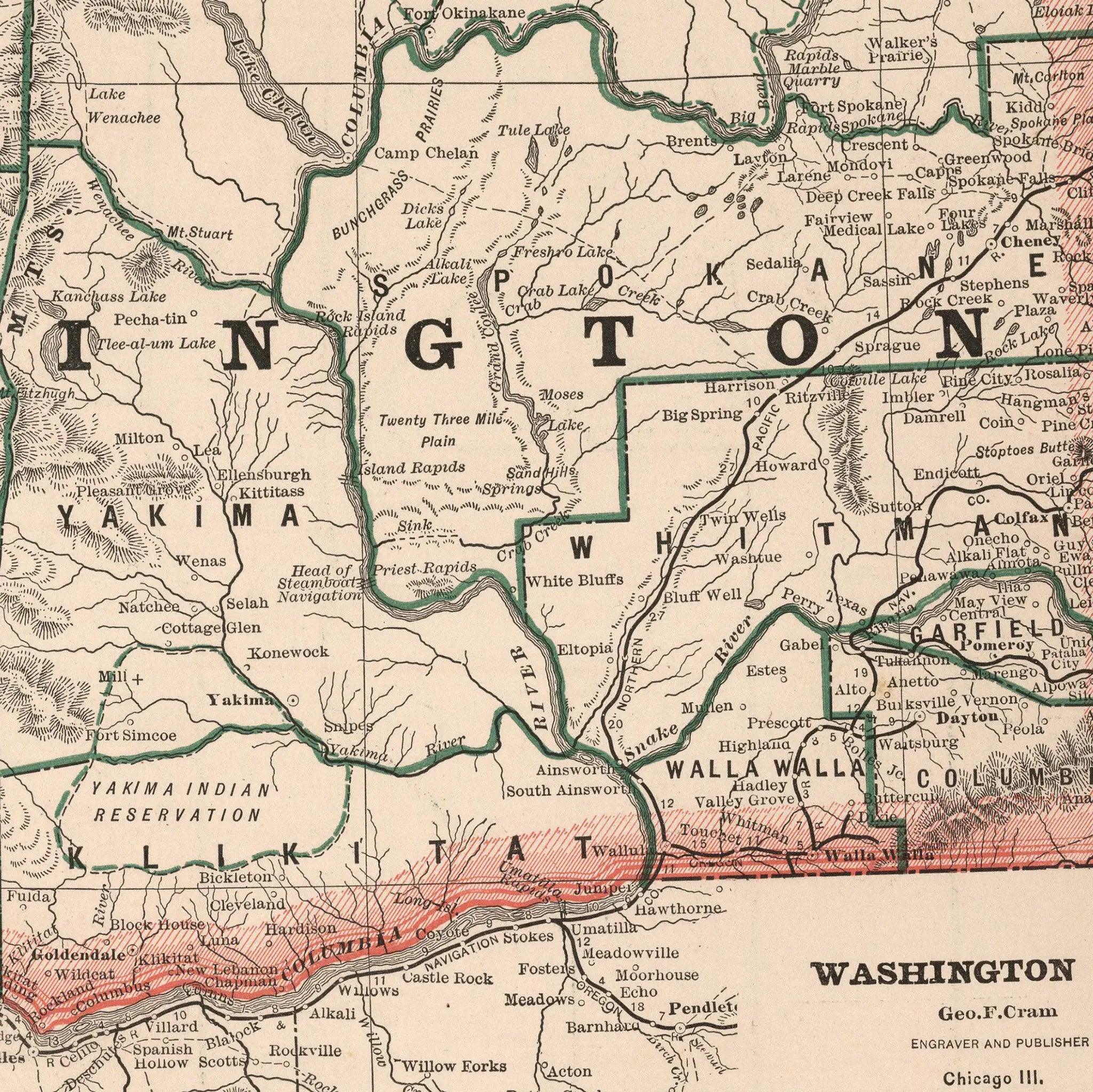 Washington Territory Map - Detail View