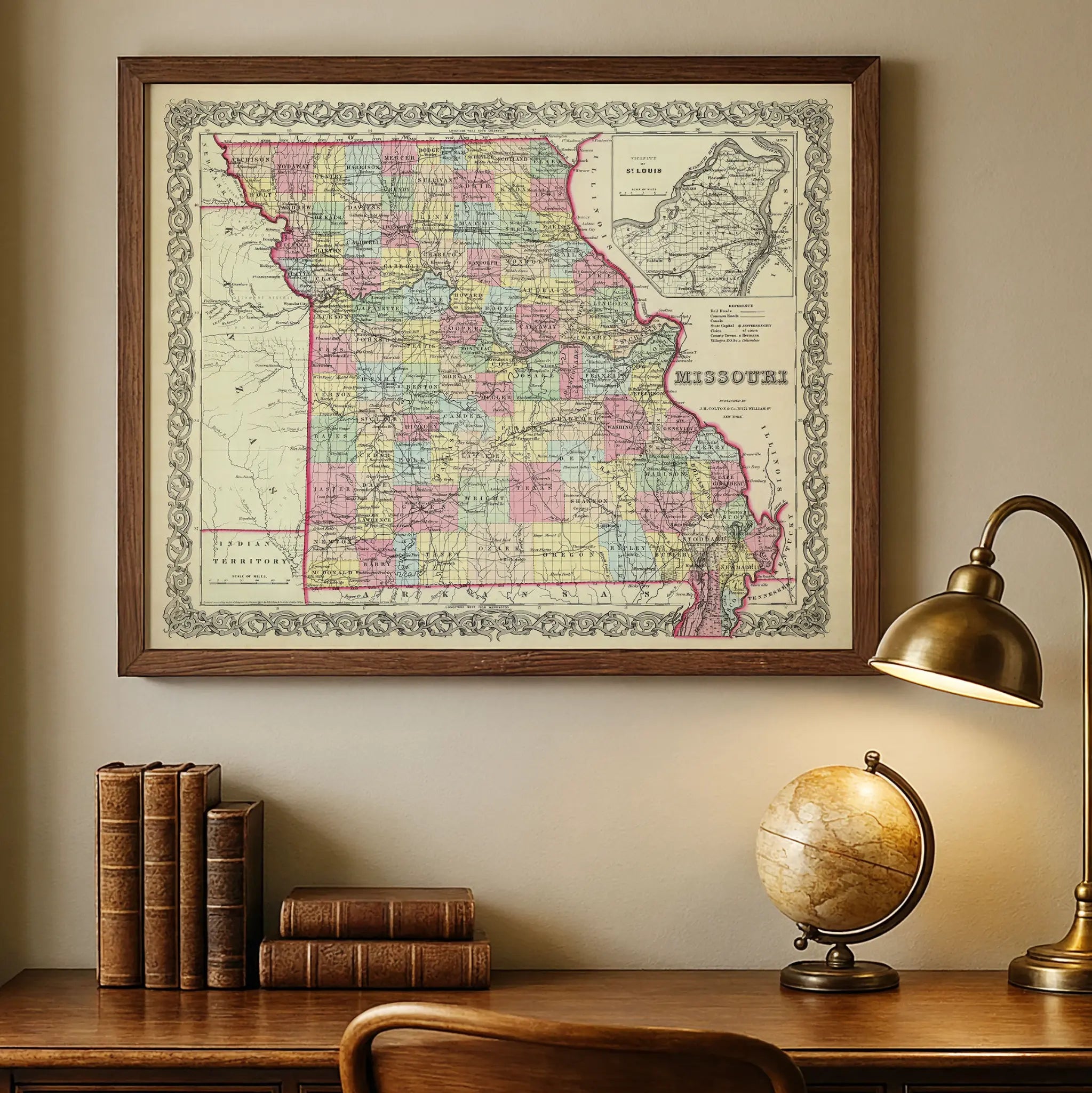 Missouri Map - Vintage State Map by Colton Image 4